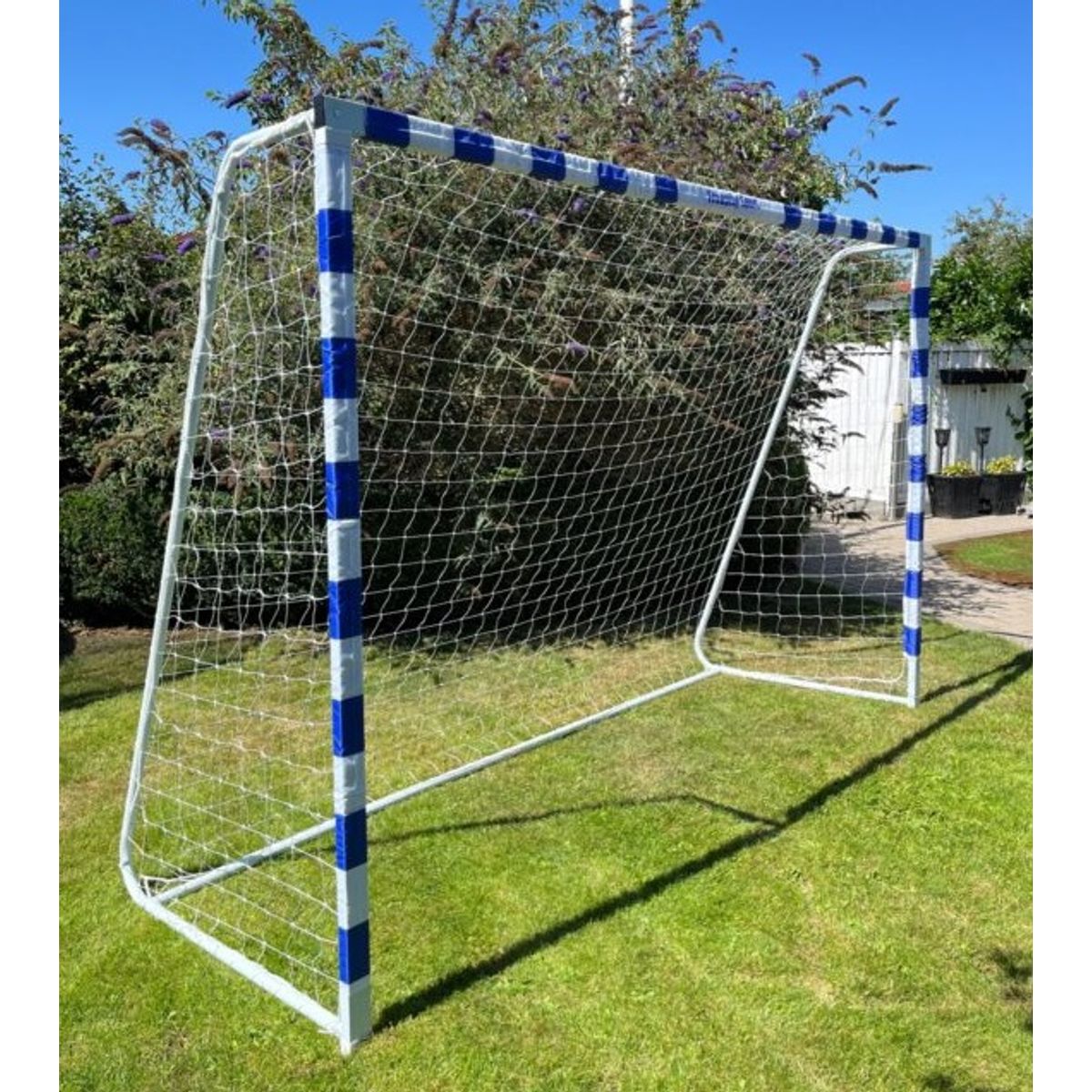 Fodboldmål 240 x 160 cm Hvid/blå by Freeplay