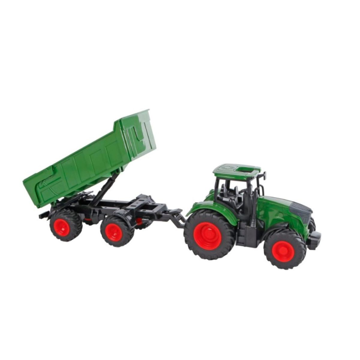 Kids Globe Traktor (41 cm) med vogn GRØN