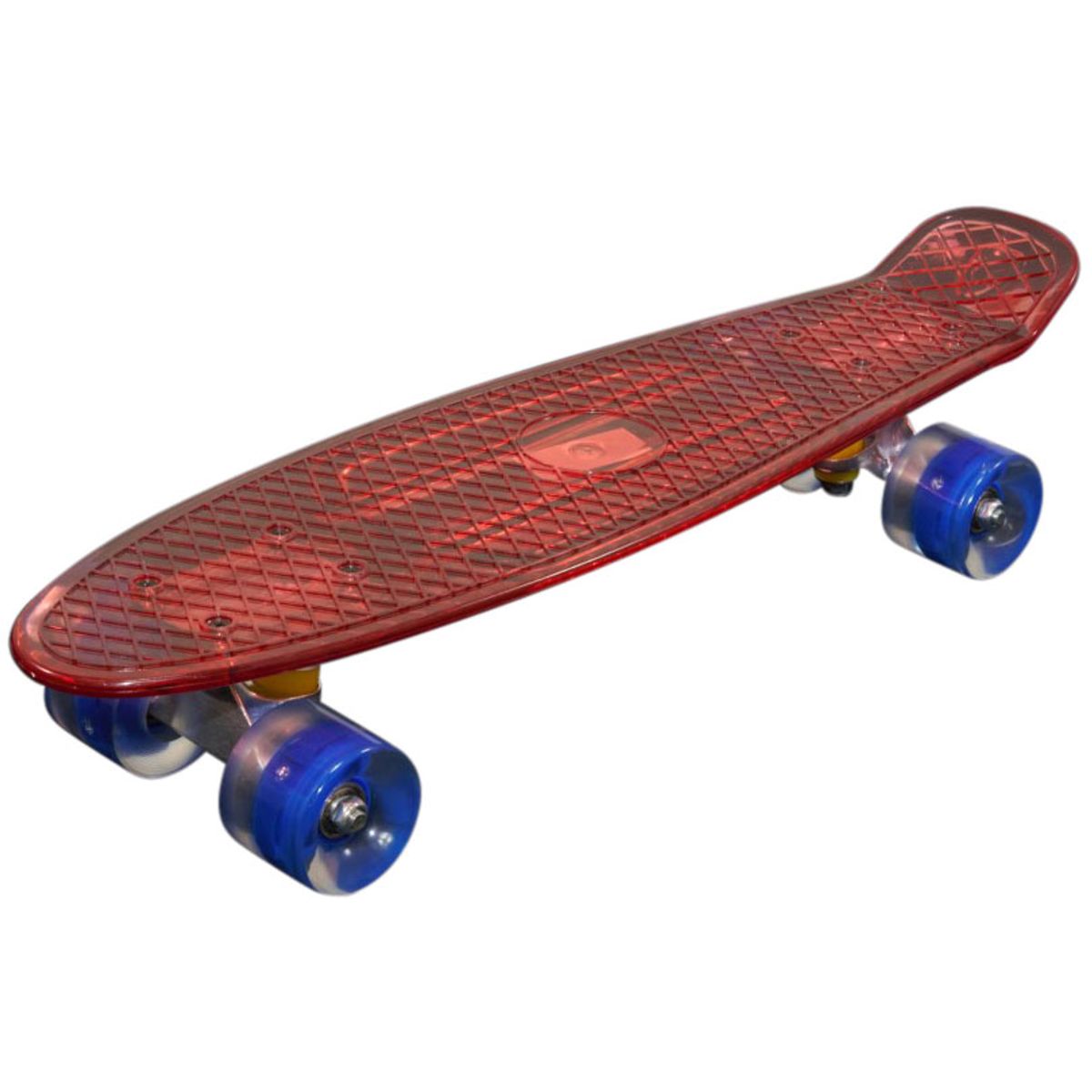 MCU-Sport Rød Transparent LED Skateboard m/LED Lys + ABEC7