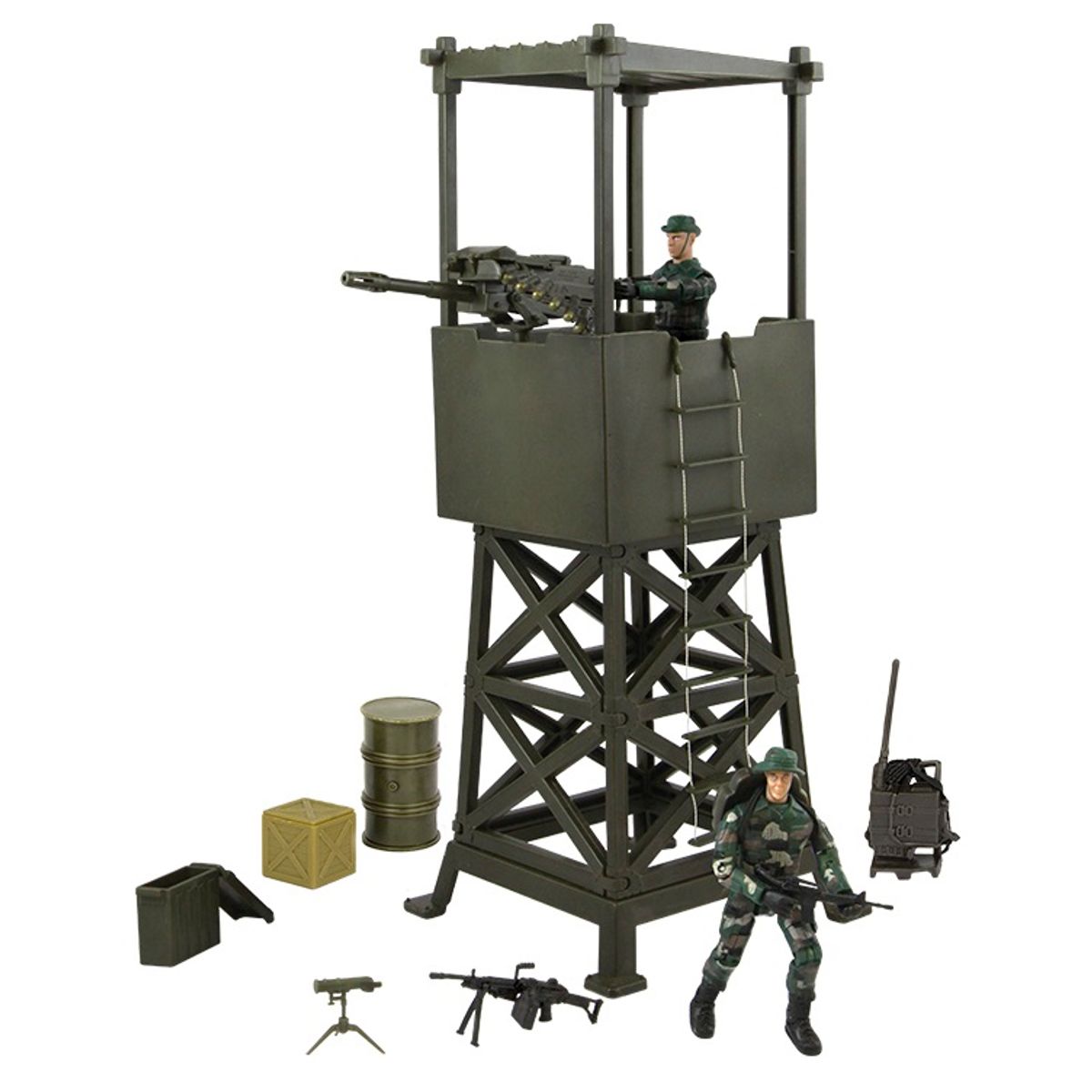 World Peacekeepers 1:18 Militær Udkigstårn m/2 actionfigurer