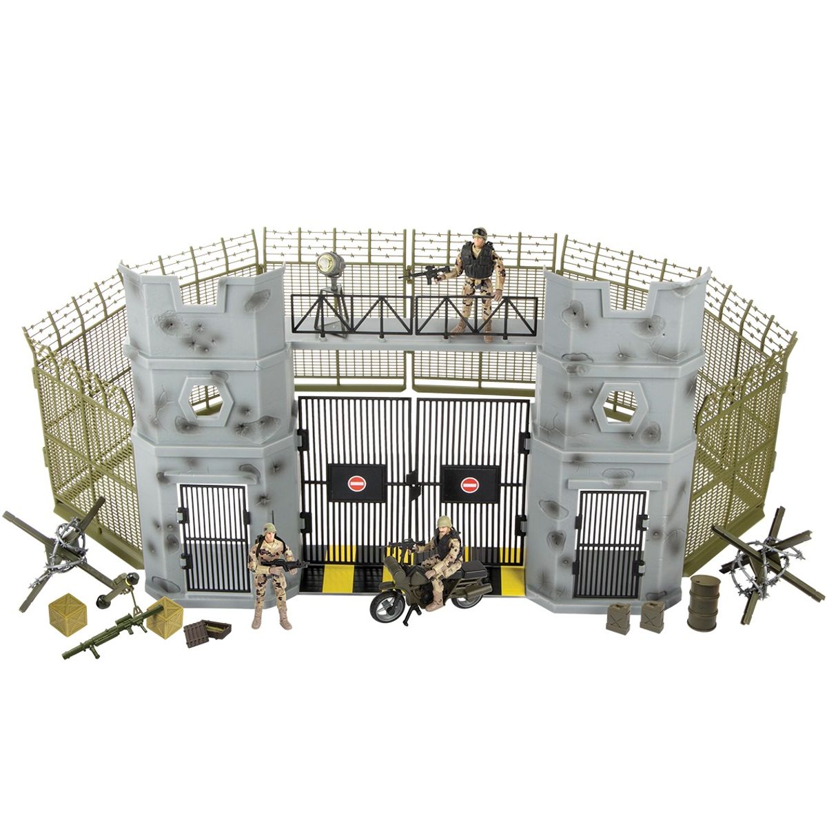 World Peacekeepers 1:18 MilitærBase Port med 3 actionfigurer