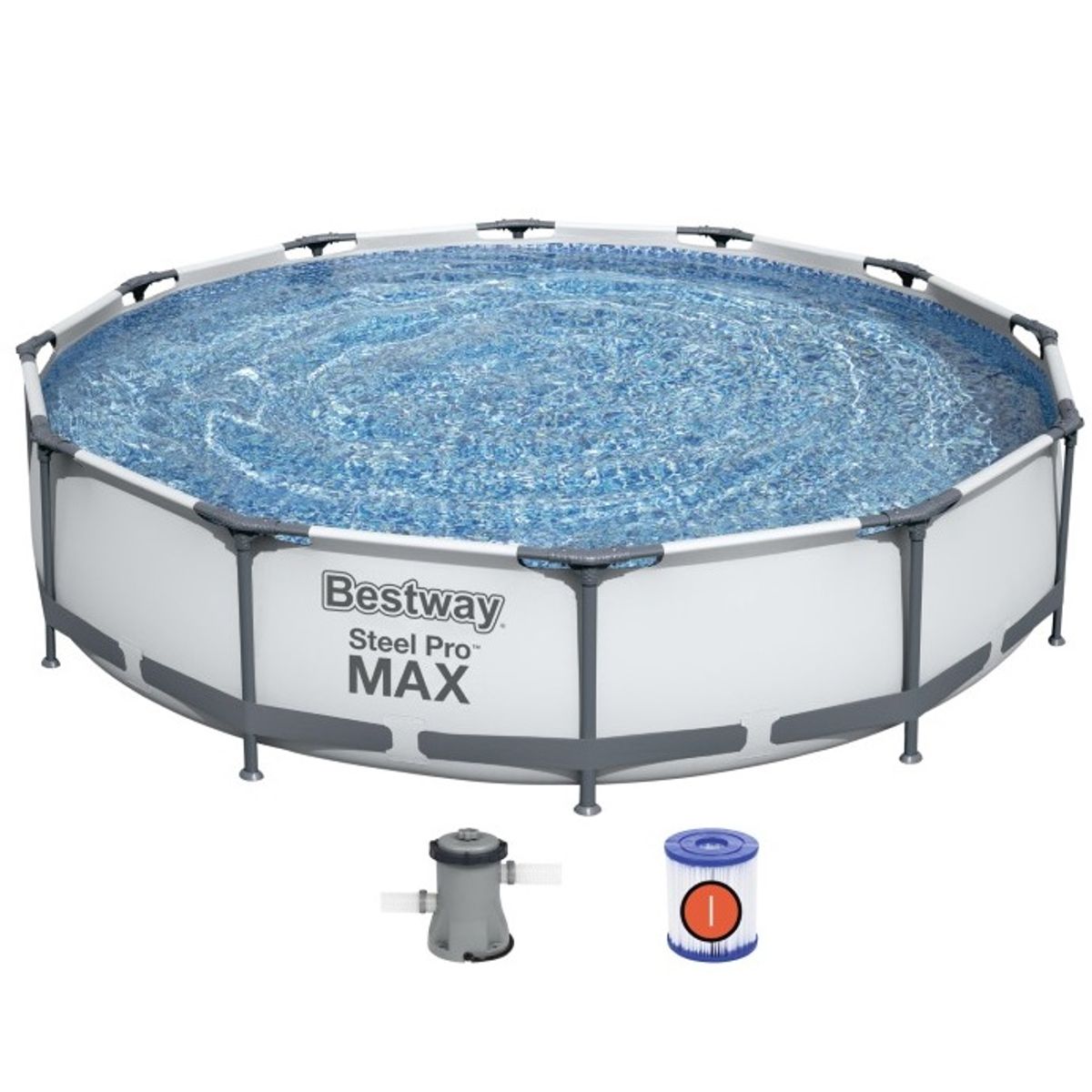 Bestway Steel Pro MAX Frame Pool 366 x 76cm m/filter pumpe