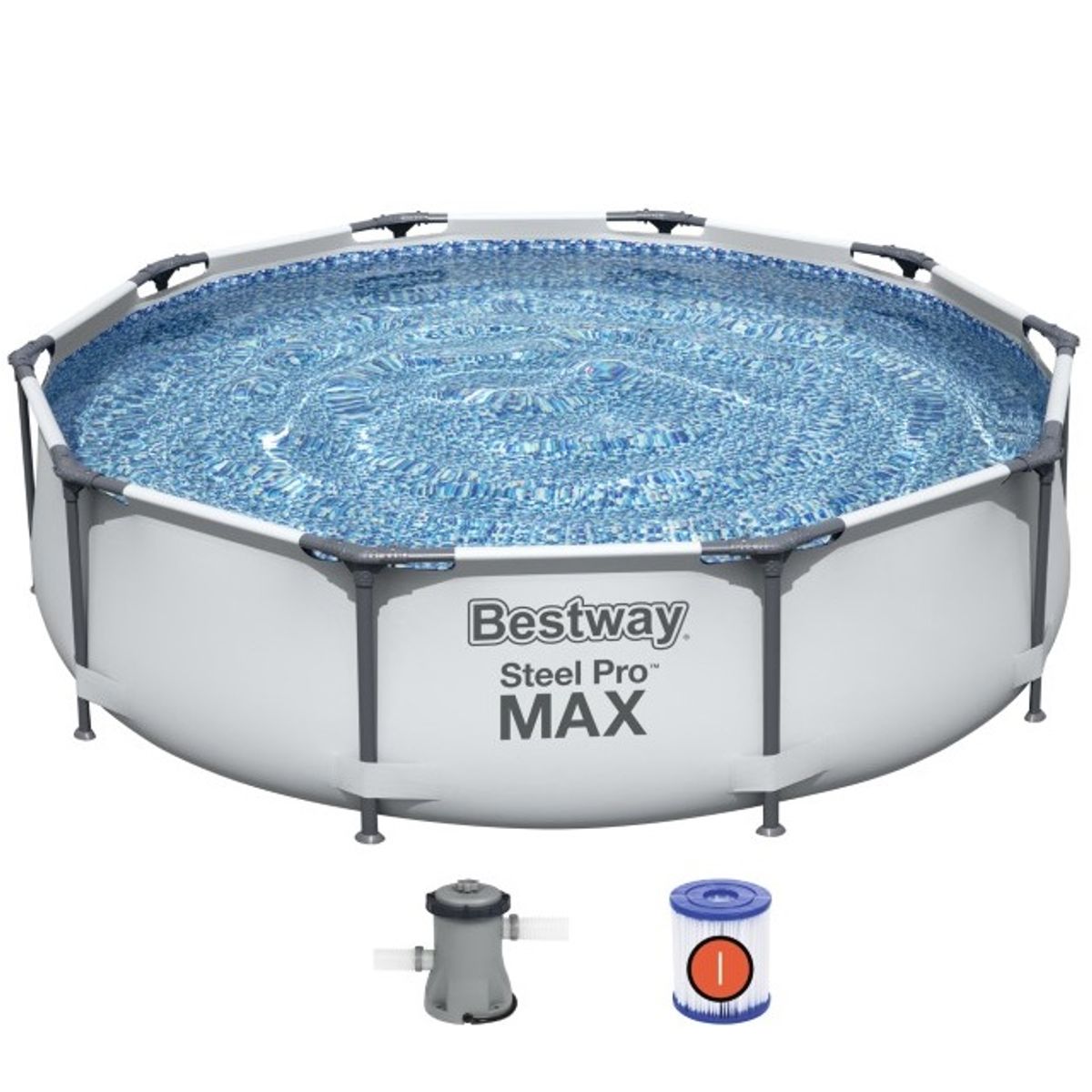 Bestway Steel Pro MAX Frame Pool 305 x 76cm m/filter pumpe