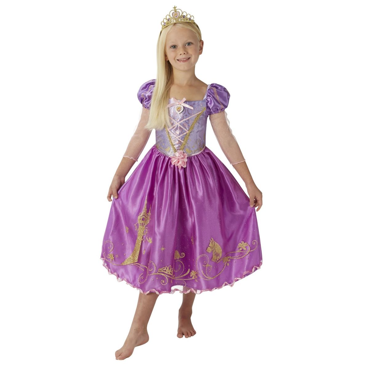 Disney Prinsesse Rapunzel Deluxe Kjole Udklædningstøj (3-9 år)