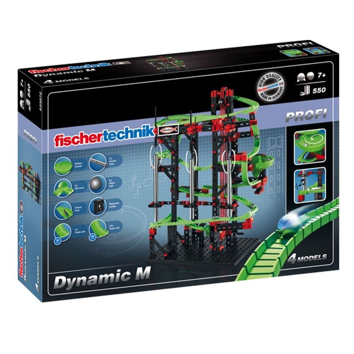 Fischertechnik Profi Dynamic M Kuglebane (550 dele)