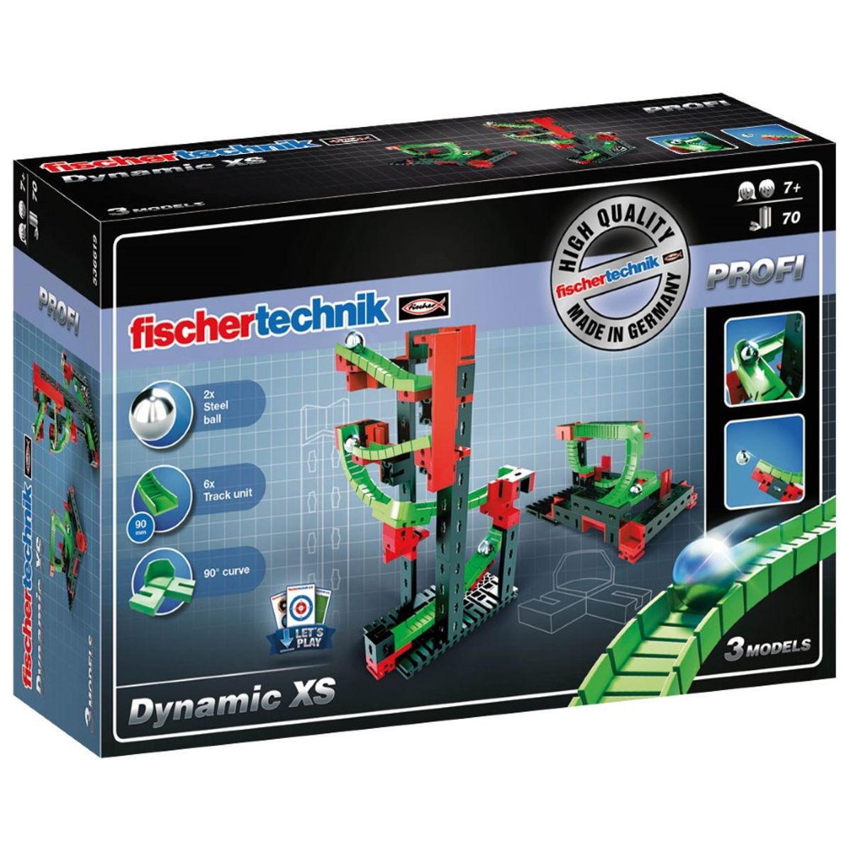 Fischertechnik Profi Dynamic XS Kuglebane (70 dele)