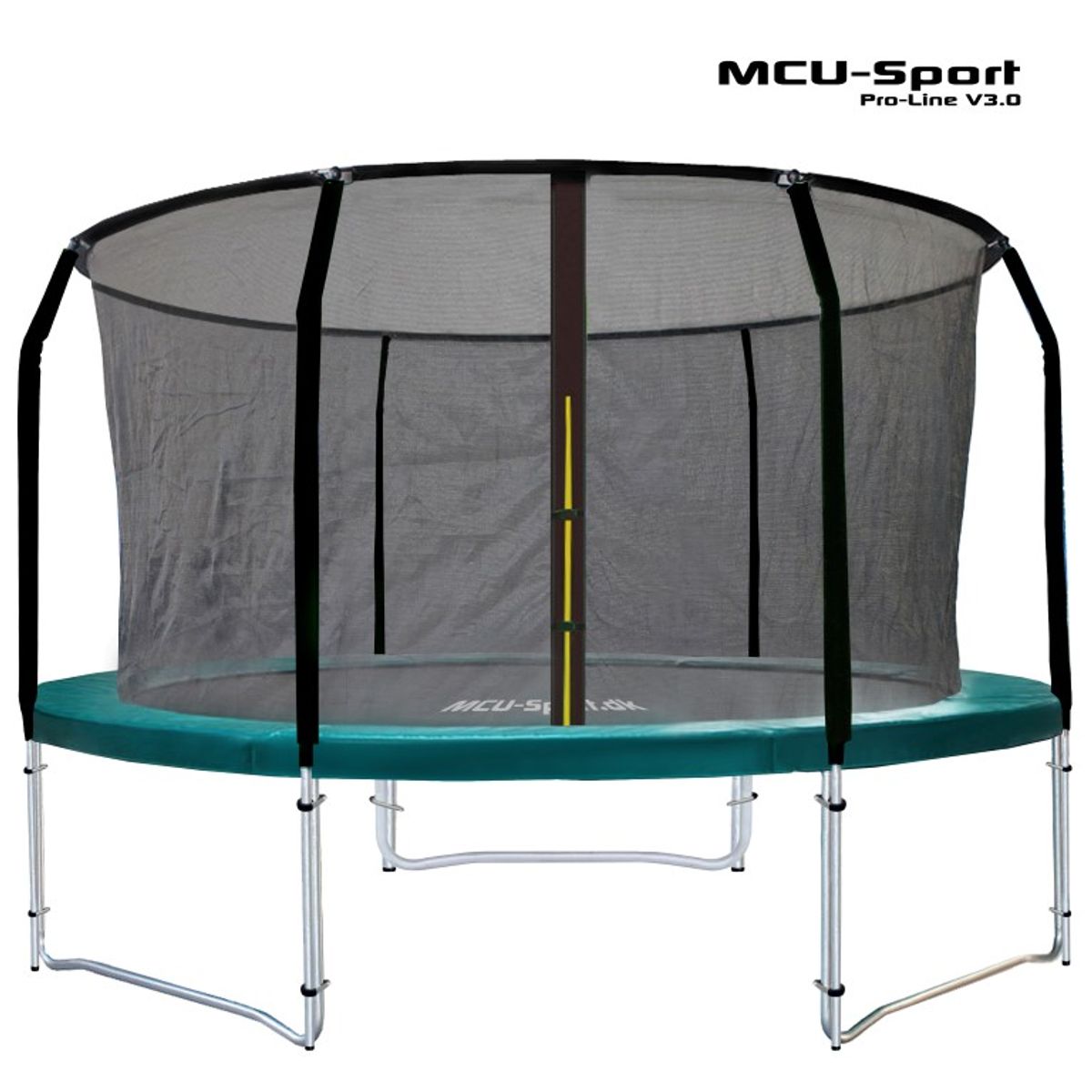 MCU-Sport Pro-line 3,05m Grøn Trampolin V3.0 + Pro sikkerhedsnet