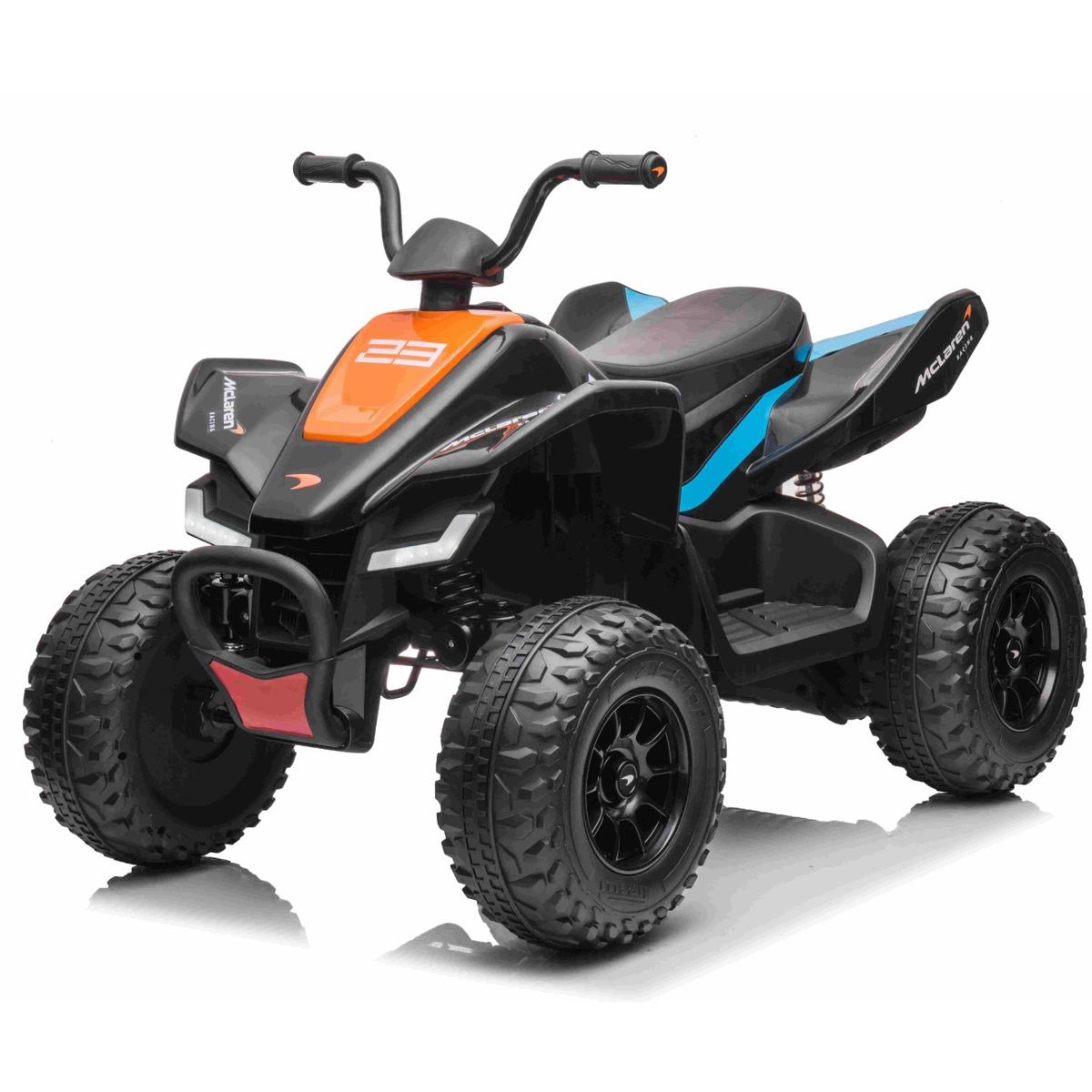 McLaren Racing MCL 35 EL ATV 12V (Remote, 4xMotor, Lædersæde, Gummihj.)