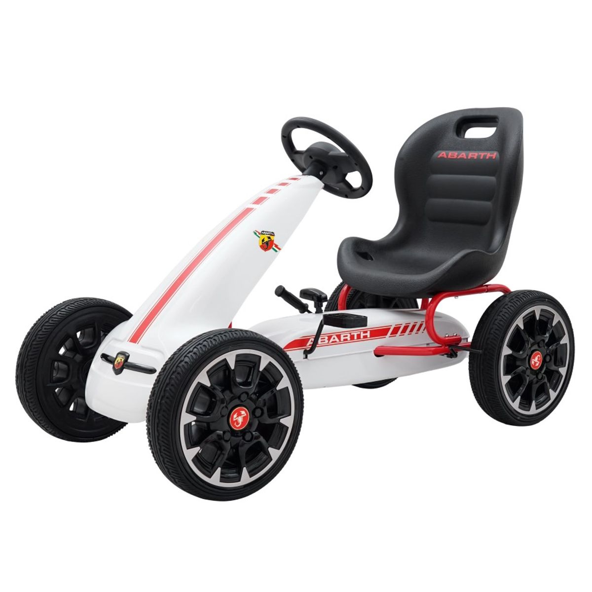 Abarth Pedal GoKart til børn 3-8 år, Hvid