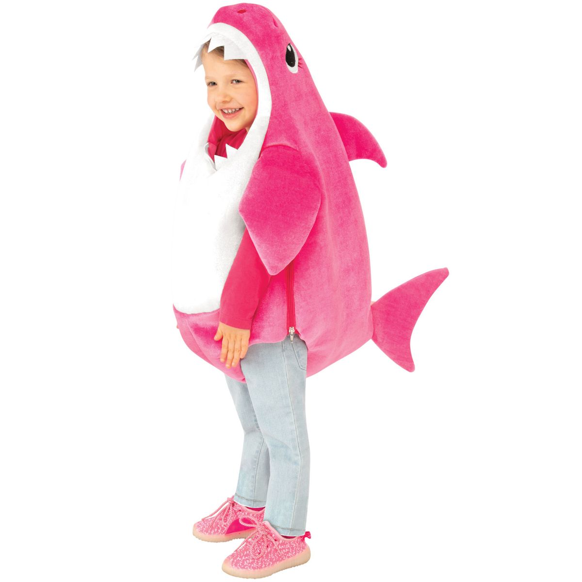 Baby Shark / Mommy Shark Deluxe Pink børnekostume (6-48 måneder)