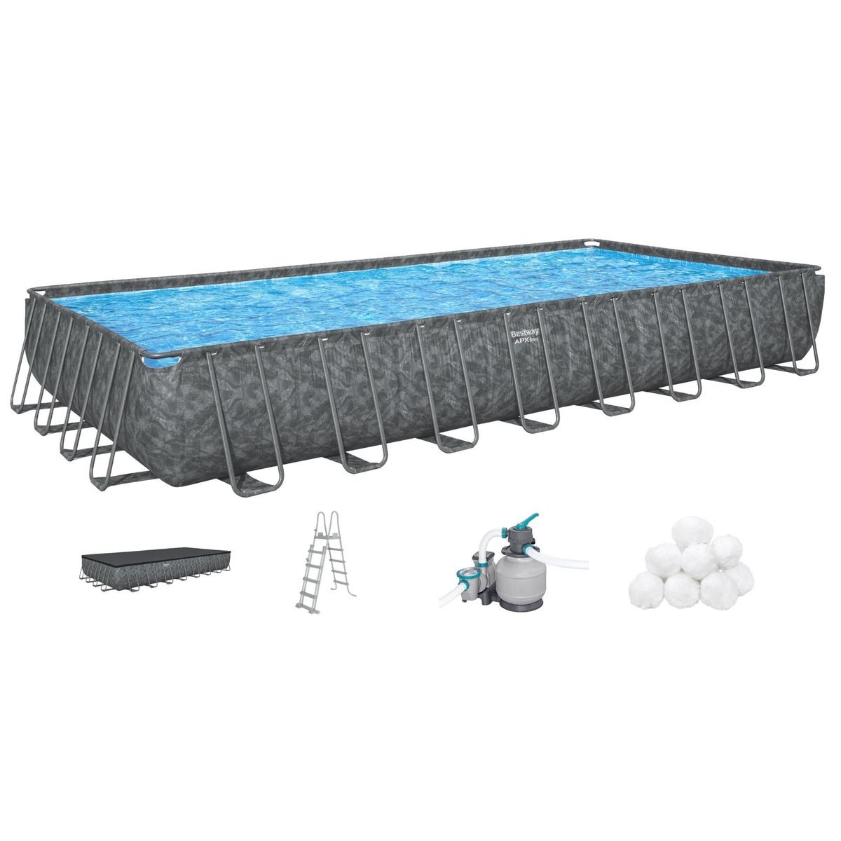 Bestway APX 365 Rektangulært Pool 956 x 488 x 132 cm