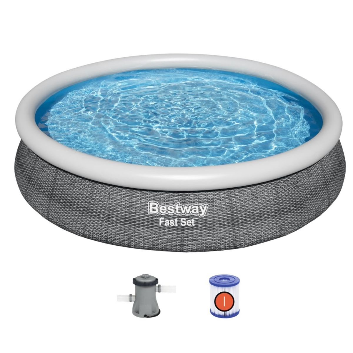 Bestway Fast Set Pool Sæt 366 x 76cm m/Filter Pumpe