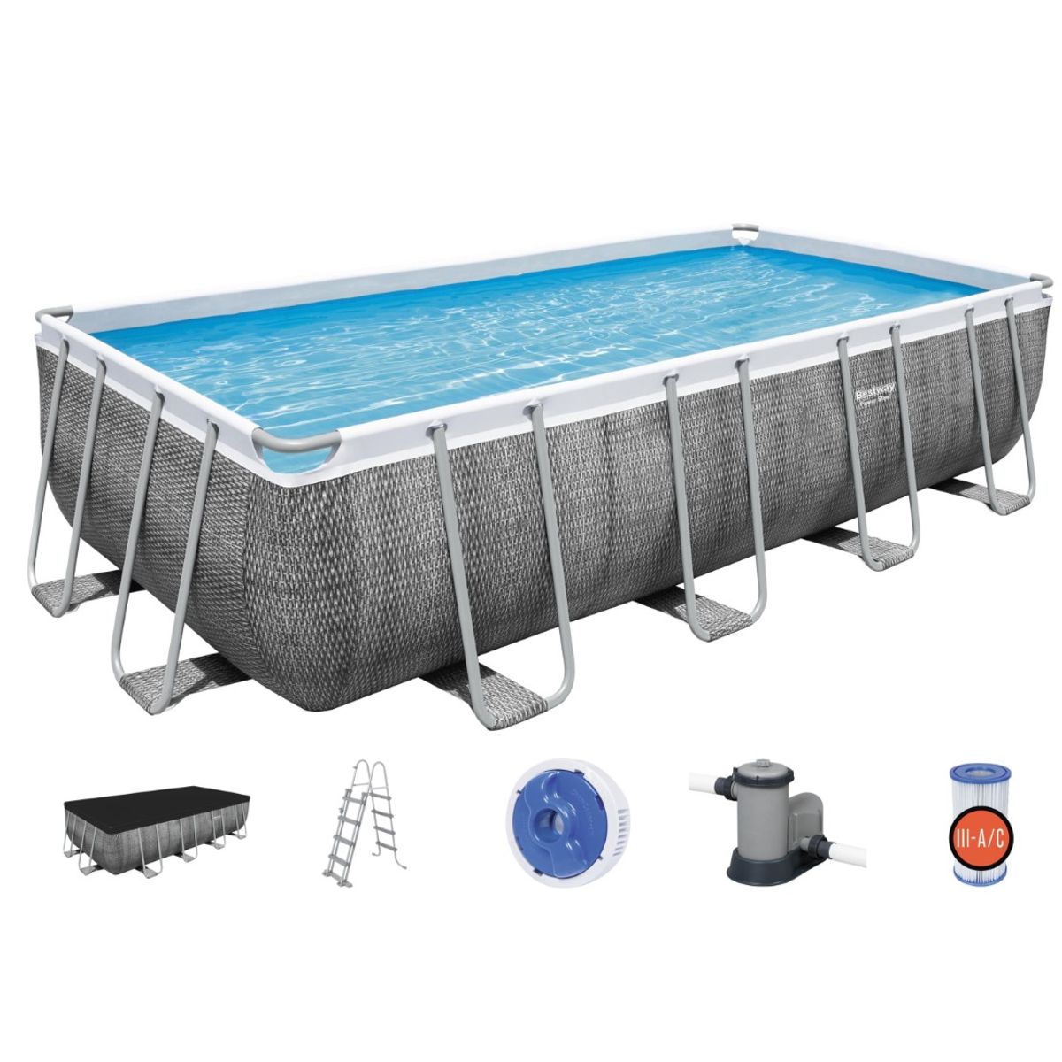 Bestway Power Steel Rektangulær Pool 549 x 274 x 122 cm Special Edition