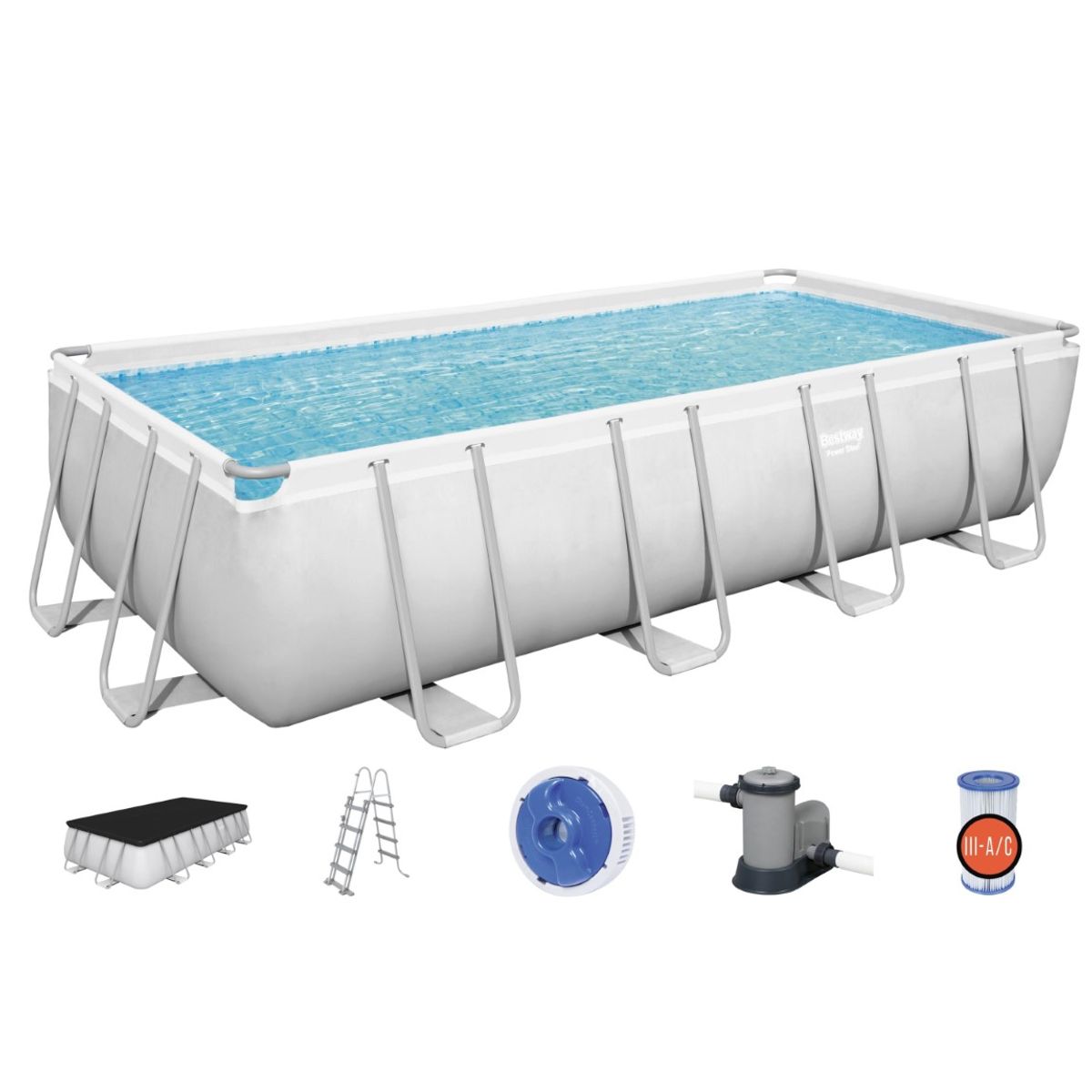 Bestway Power Steel Rektangulær Pool 549 x 274 x 122 cm