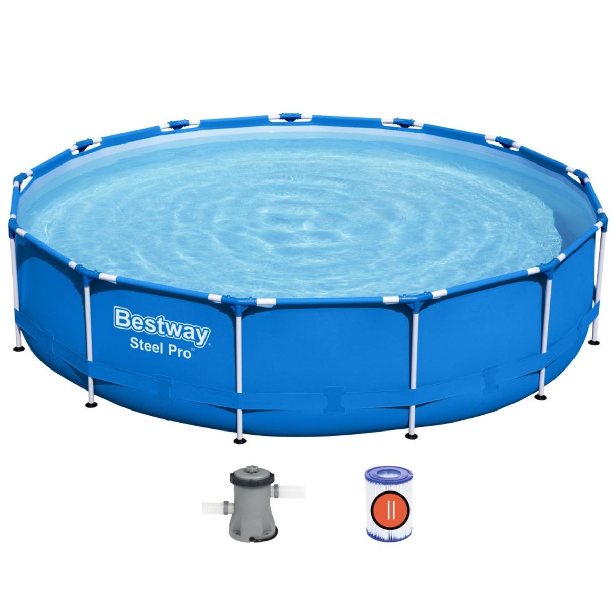 Bestway Steel Pro Frame Pool 396 x 84 cm m/filter pumpe