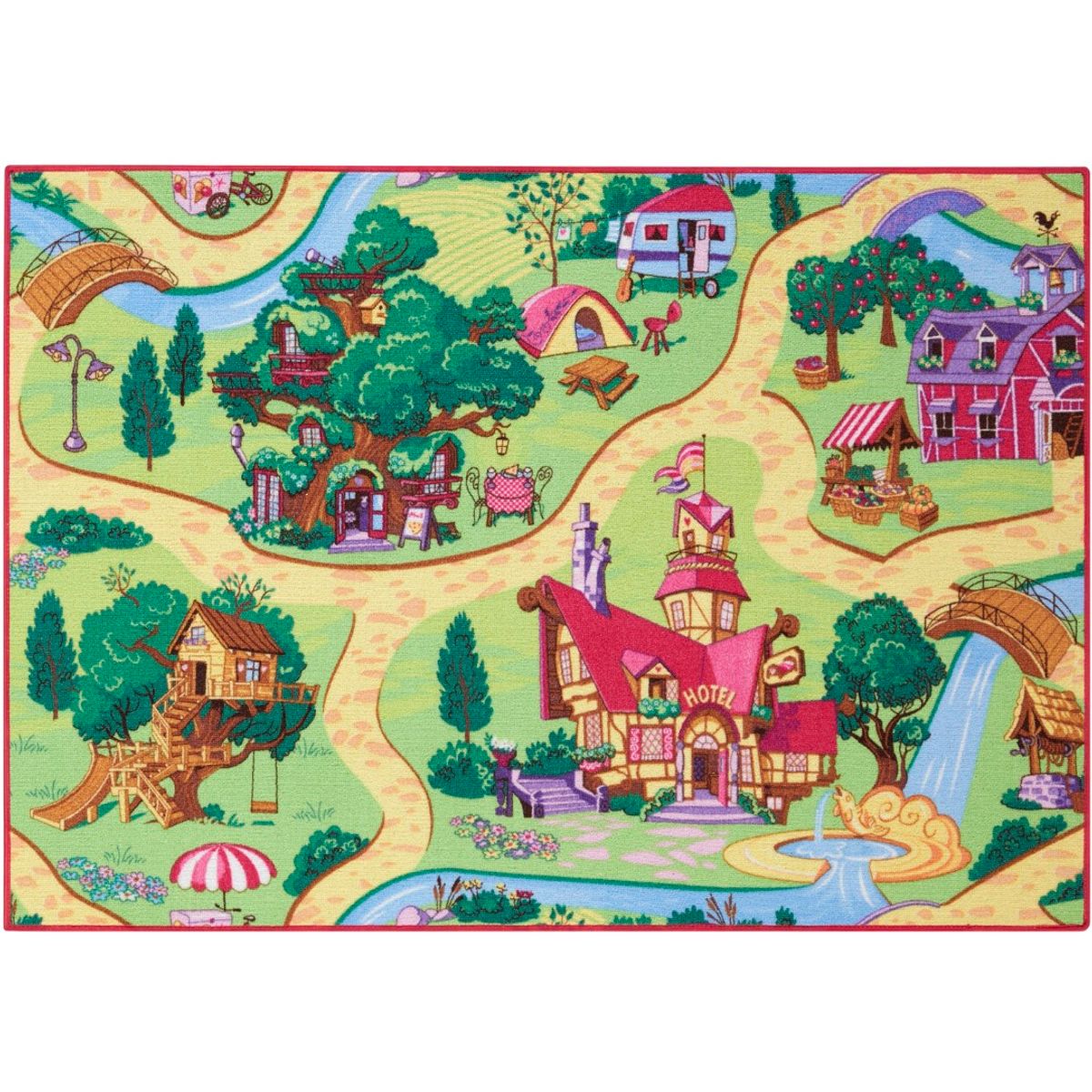 Bil Legetæppe Candy Town 95 x 133 cm