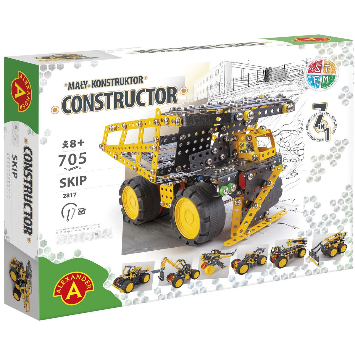 Constructor Pro Skip 7-i-1 Metal Konstruktionsbyggesæt