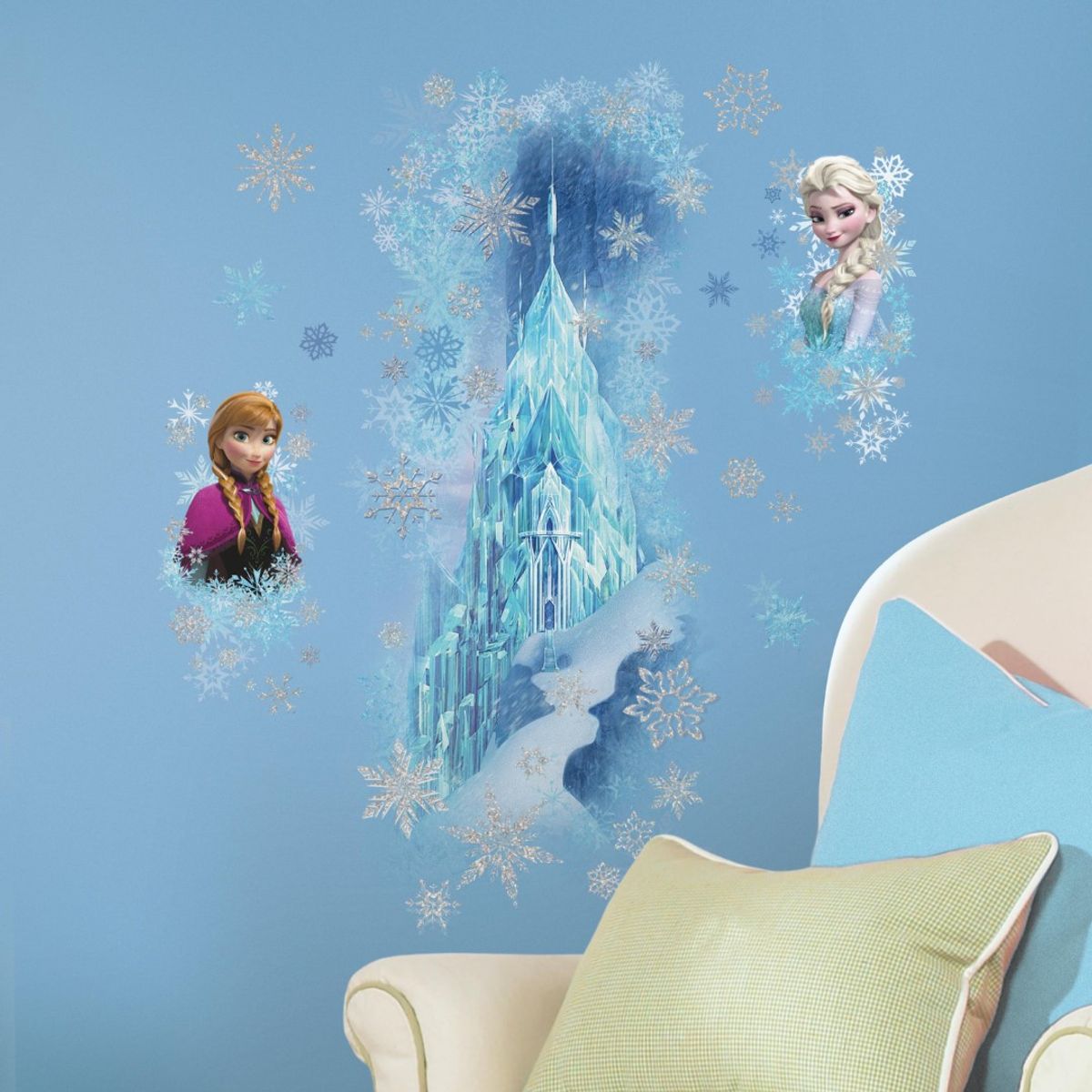 Disney Frost Slot Gigant Wallstickers med glitter