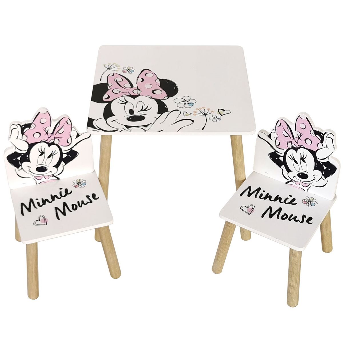 Disney Minnie Classic Træ bord med stole