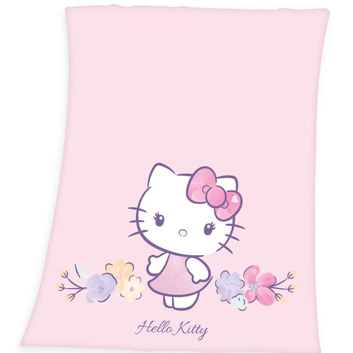 Hello Kitty Fleece tæppe - 130 x 160 cm