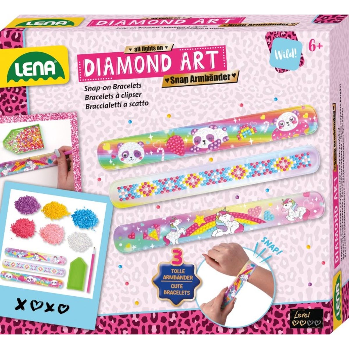 Lena Diamond Art - snaparmbånd