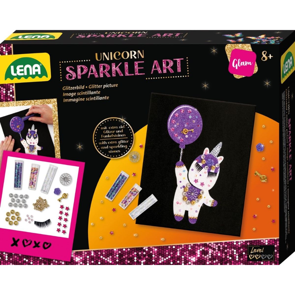 LENA Sparkle Art - Enhjørning Glittersæt