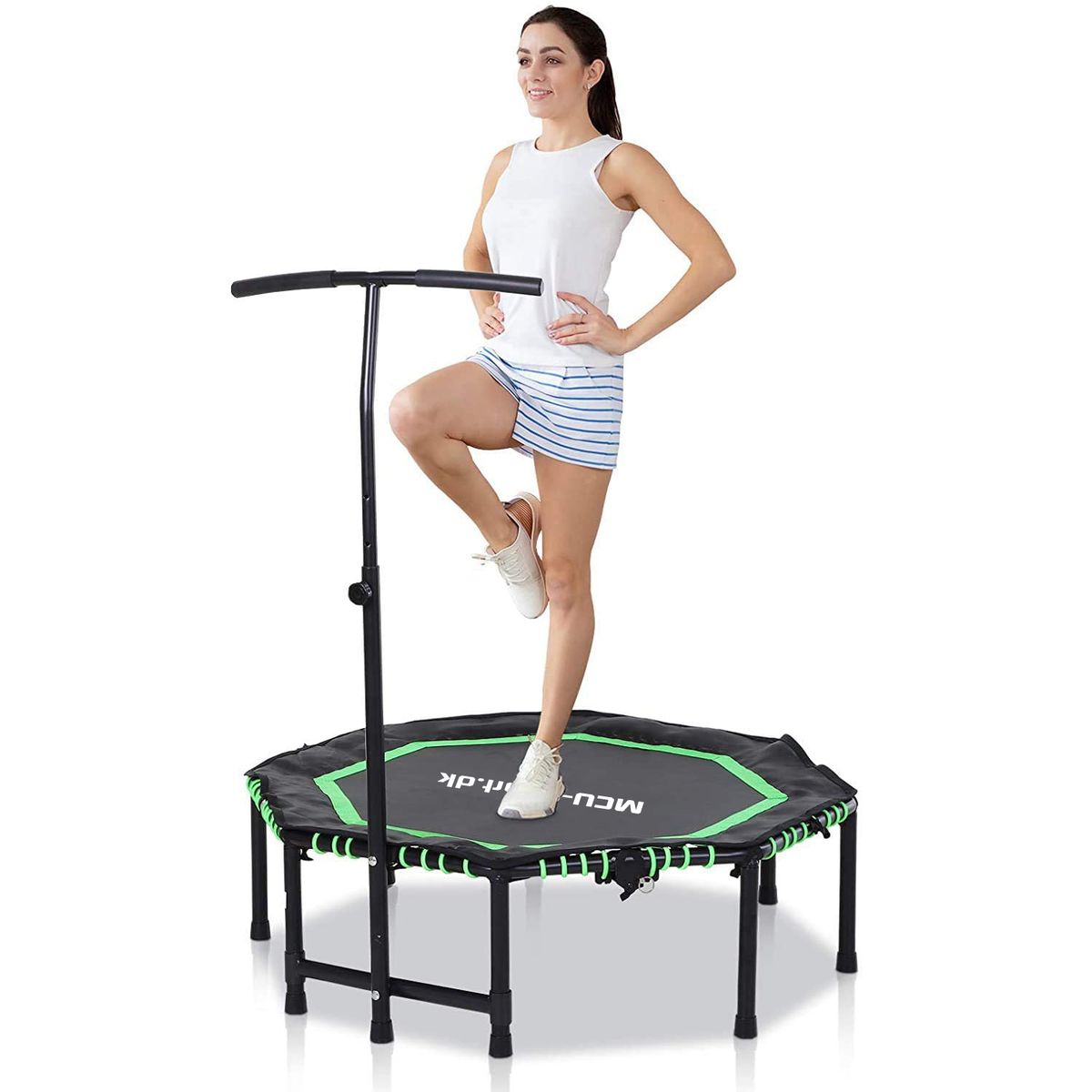 MCU-Sport Fitness Trampolin Octagon Foldbar m/håndtag 122cm, Grøn