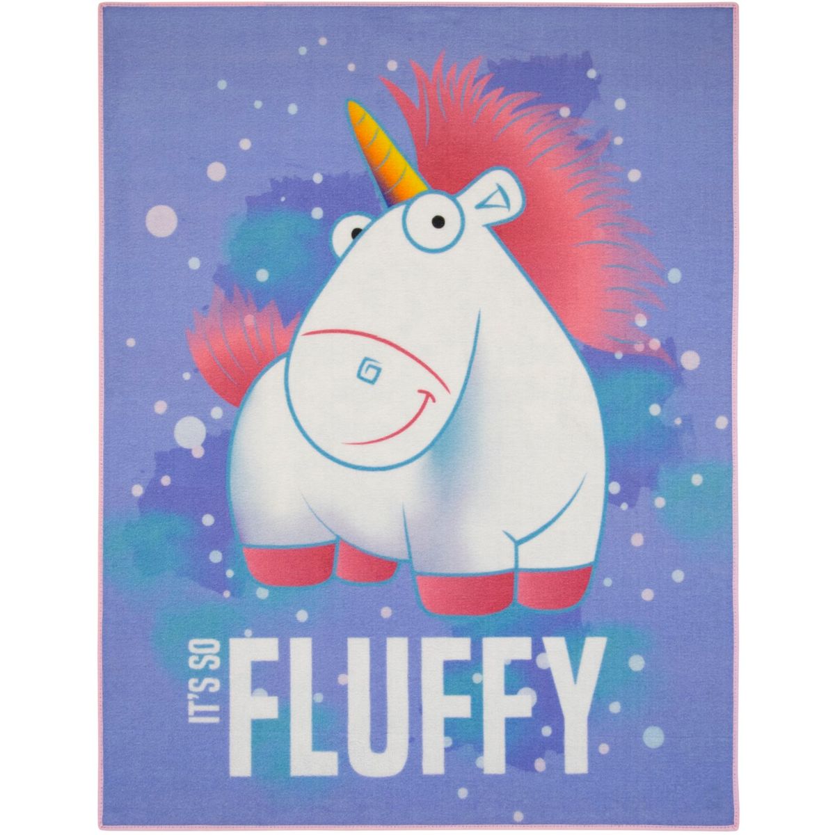 Minions Fluffy Unicorns De Luxe gulvtæppe til børn 95x125