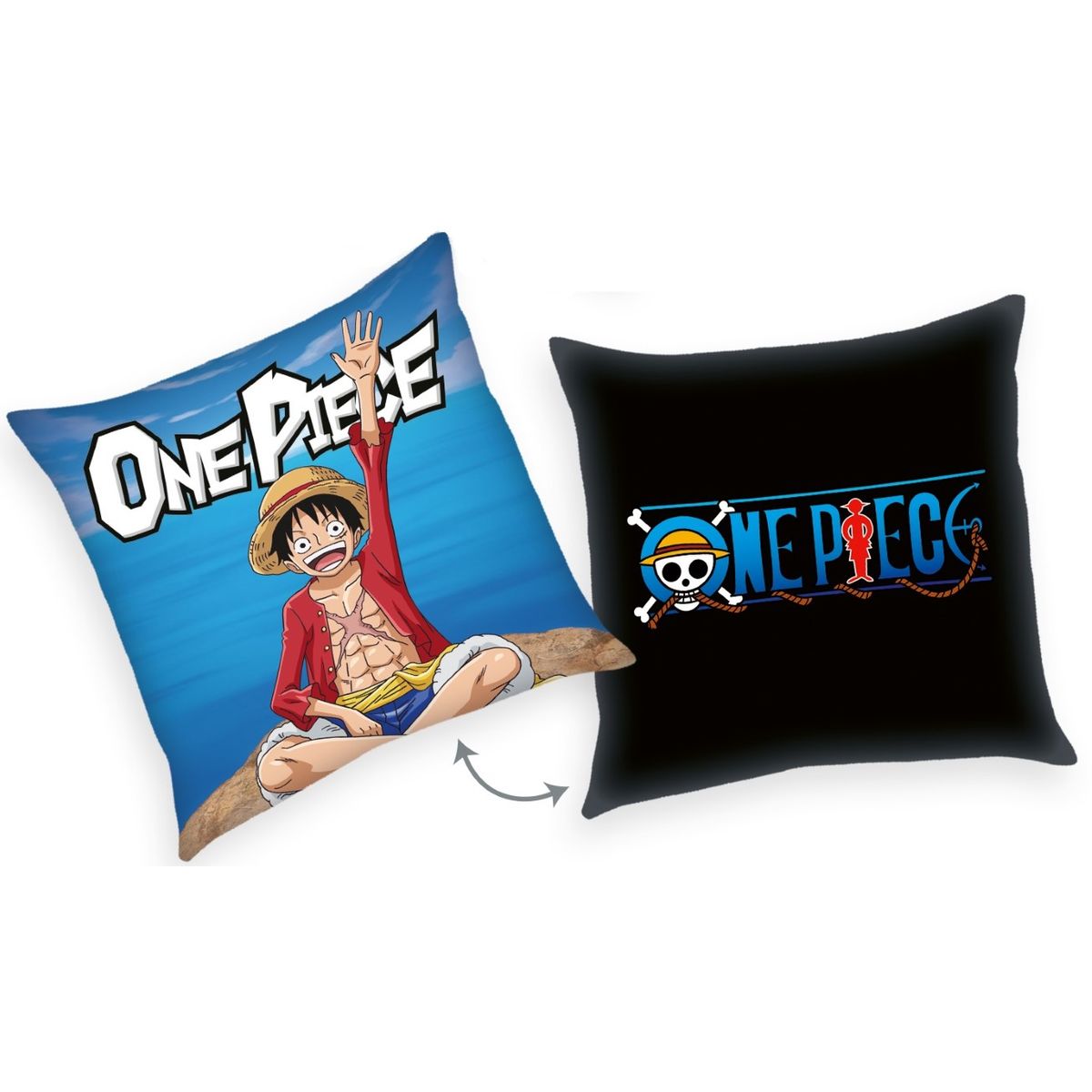 One Piece pude (Blå / Sort)