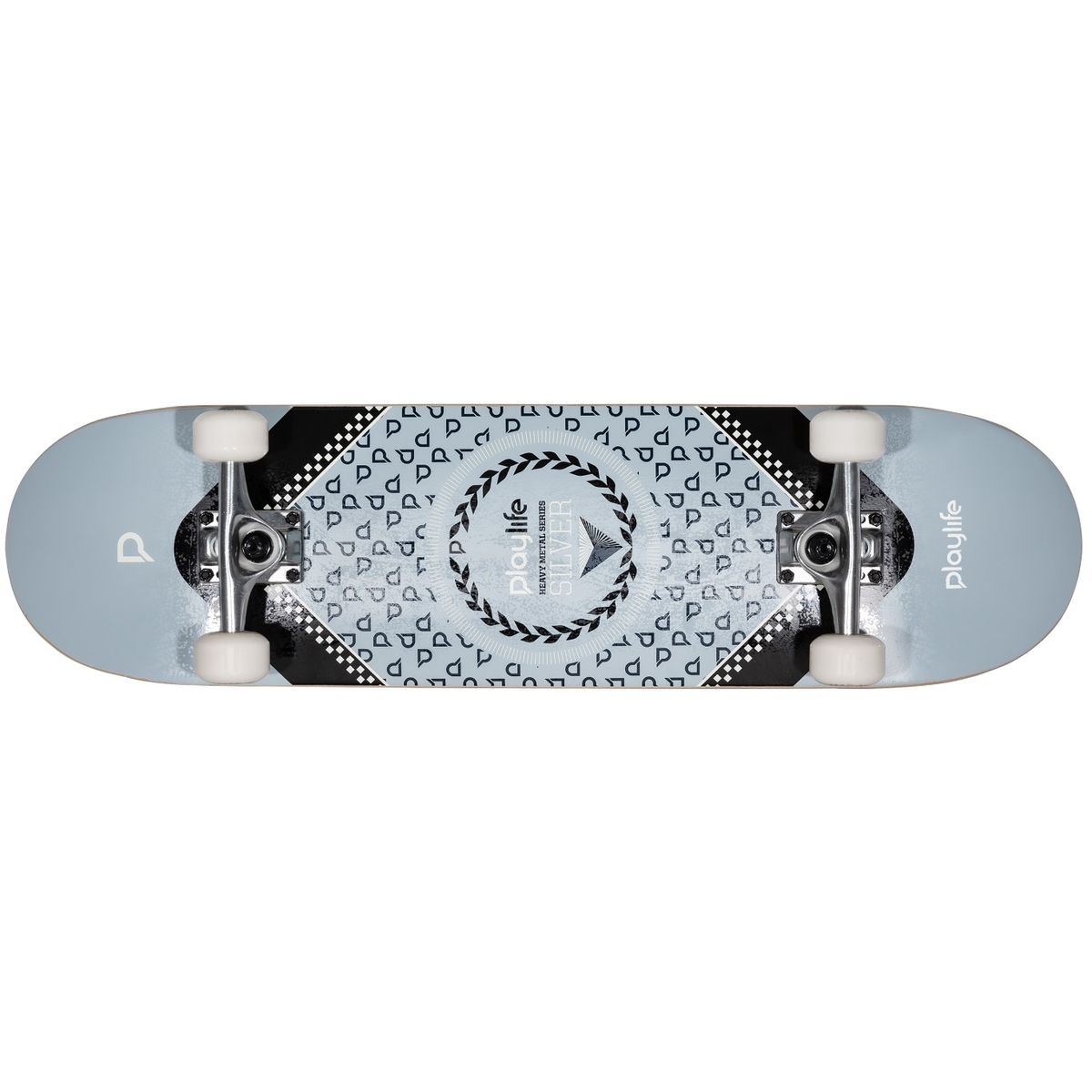 Playlife Heavy Metal Silver Skateboard