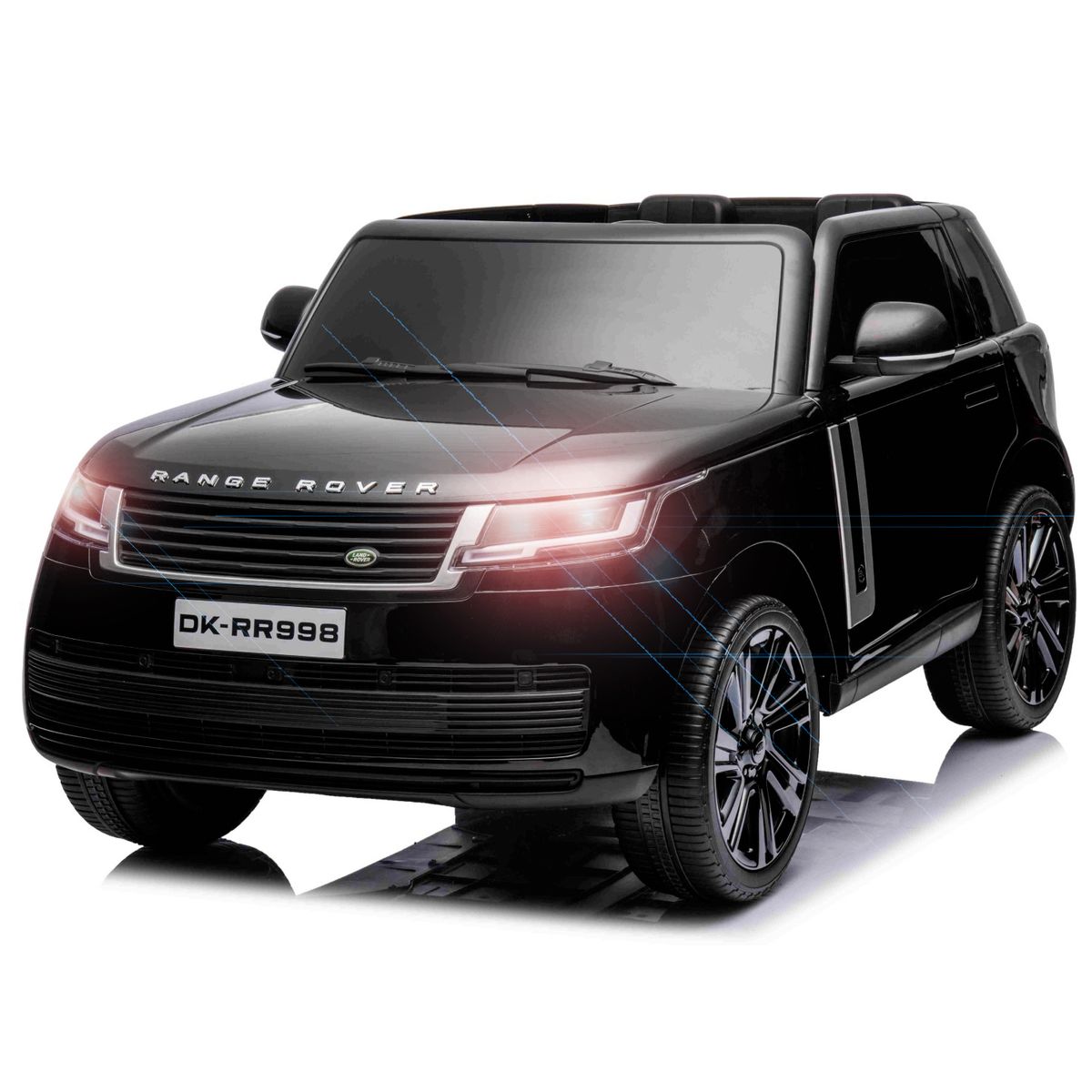 Range Rover Vogue 24V Sort m/2x24V + Gummihjul + fjernb