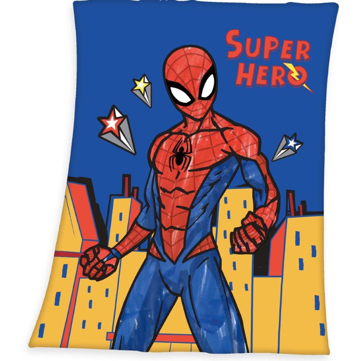 Spiderman Fleece tæppe - 130 x 170 cm