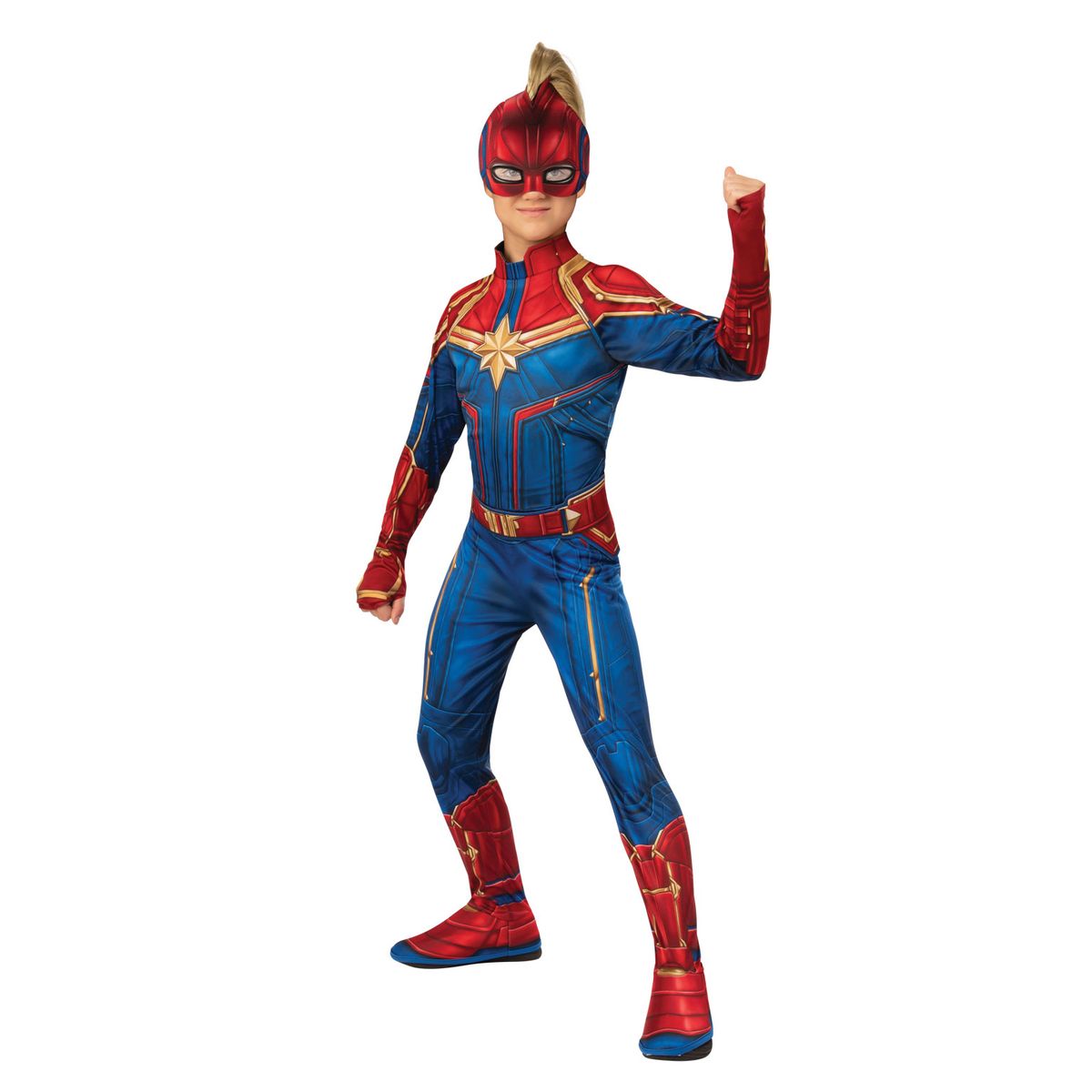 Captain Marvel Kostume Udklædningstøj (3-7 år)(Str. 116/S)