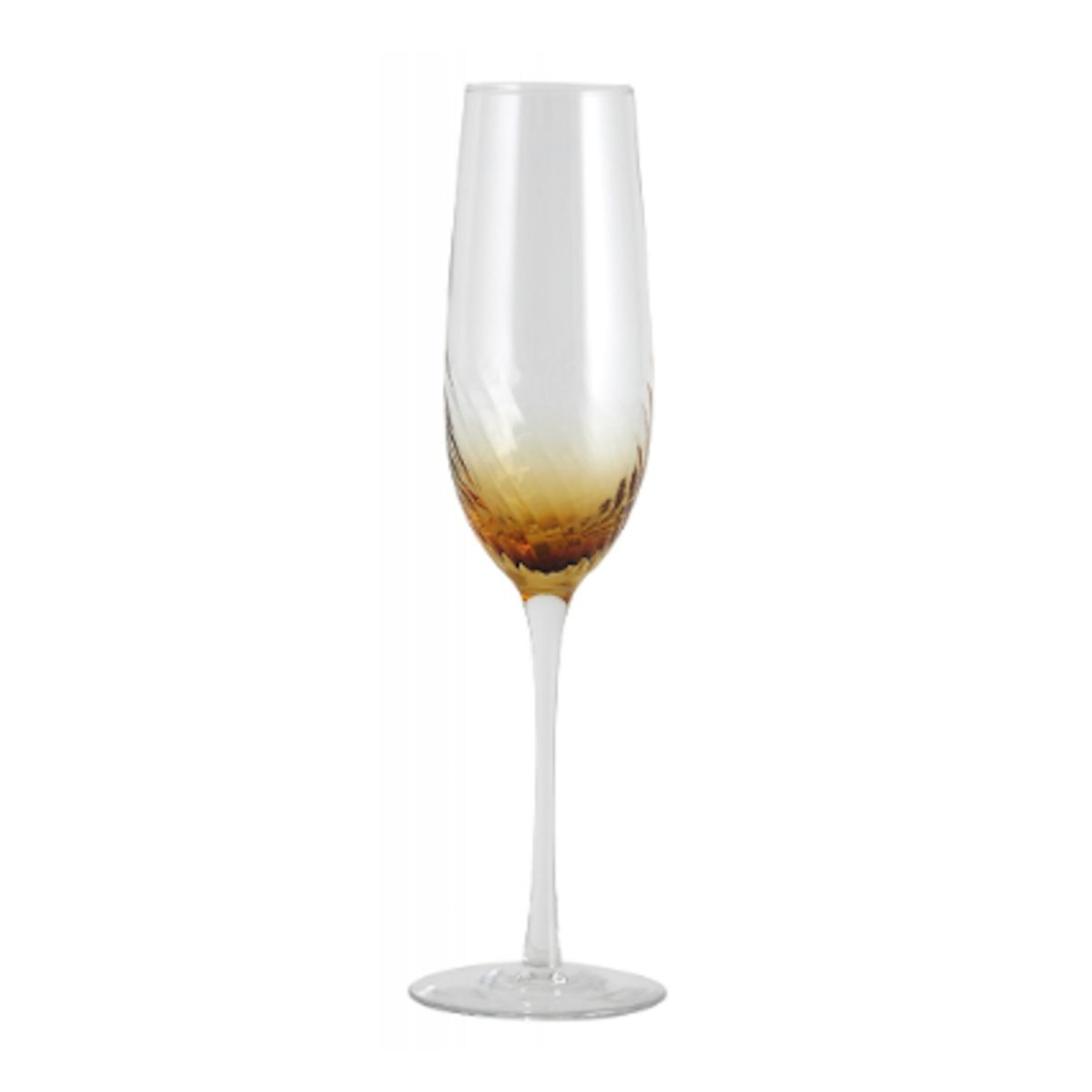 Champagneglas "Garo" m/ lysebrun bund - Nordal