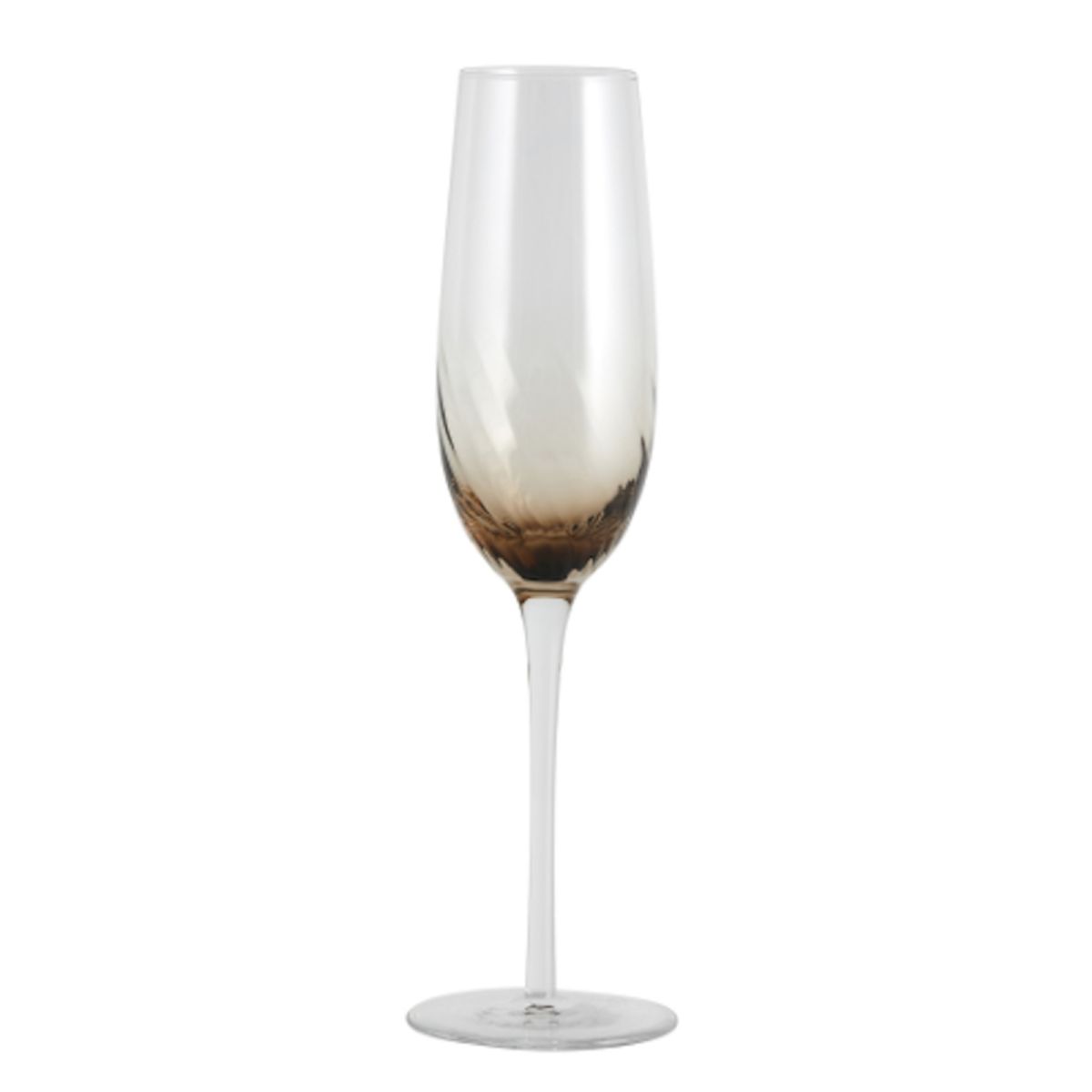 Champagneglas "Garo" m/ mørkebrun bund - Nordal