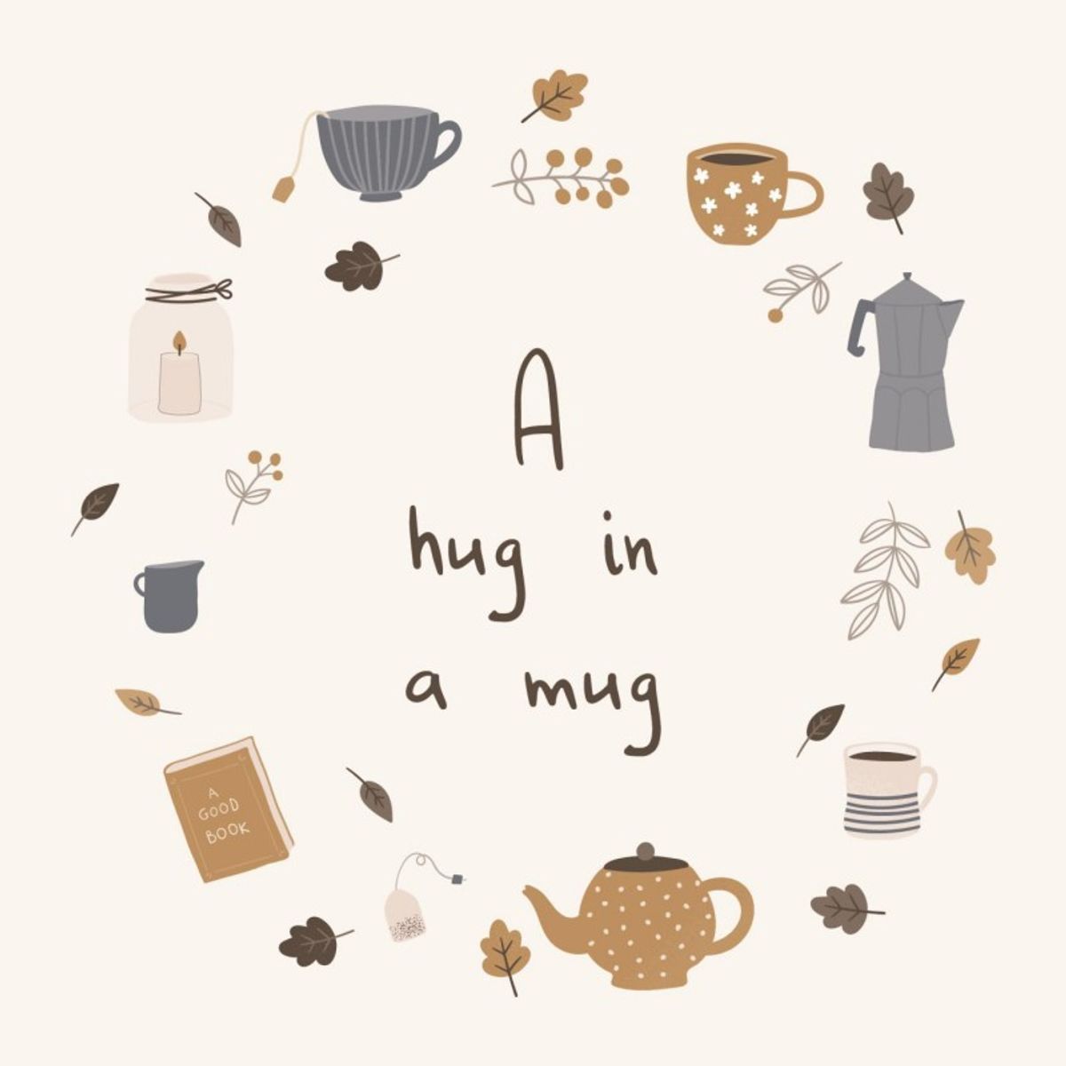 Servietter "A hug in a mug" kaffetema - Ib Laursen 20 stk.