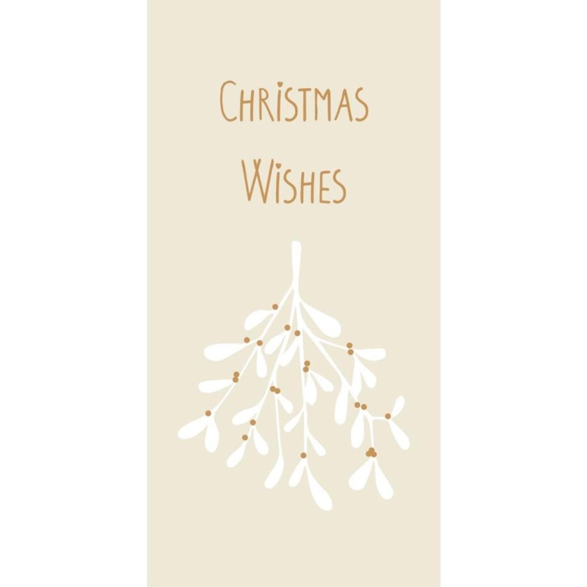 Servietter "Christmas wishes" m/ mistelten - Ib Laursen 16 stk.