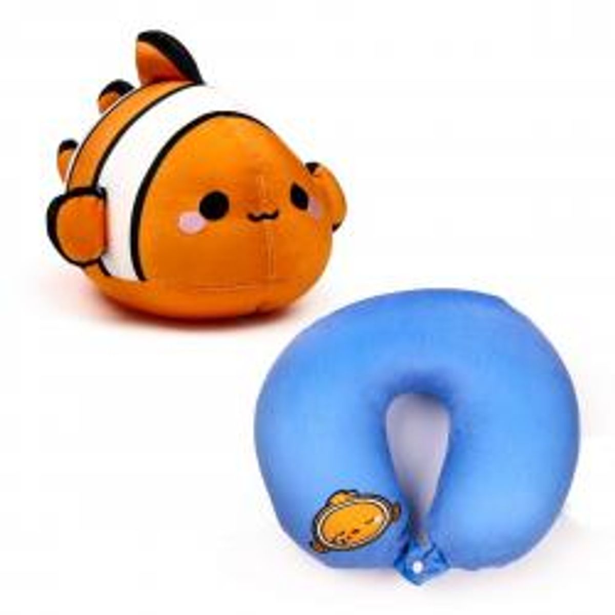 Relaxeazzz Swapseazzz Adoramals Ocean Clownfish 2-in-1 Plush Travel Pillow & Toy - Nakkepude