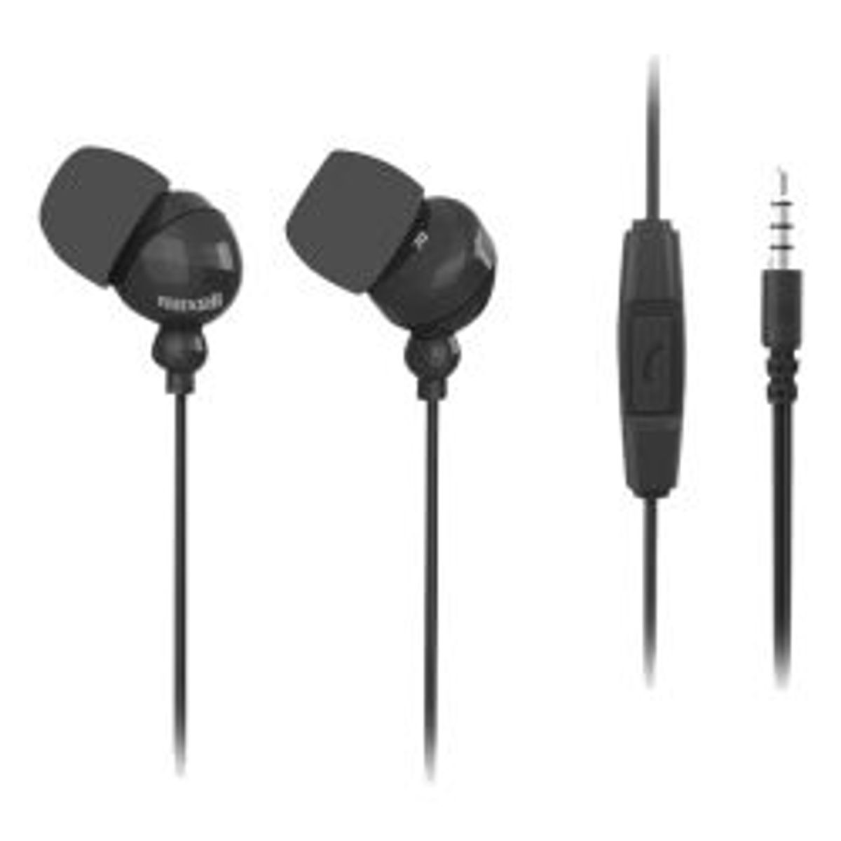 Maxell Plugz + Mic Earphones W/ Mic Inear Wired 3.5mm Jack - Høretelefon