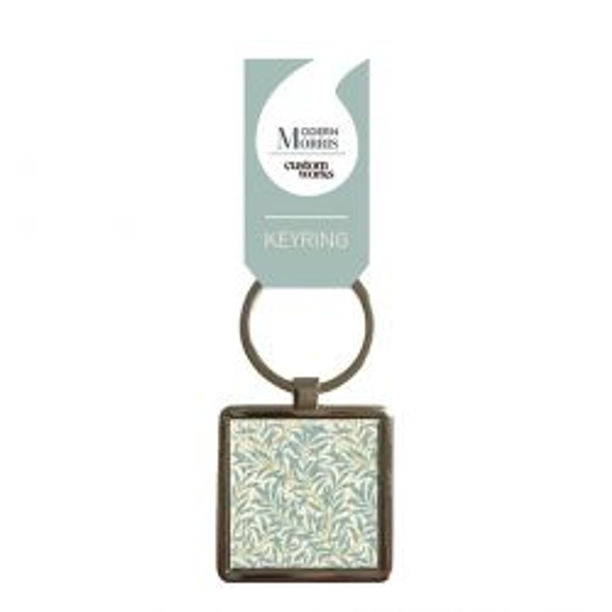 Customworks Metal Key Ring Morris Modern Willow Bough - Turquoise - Nøglering