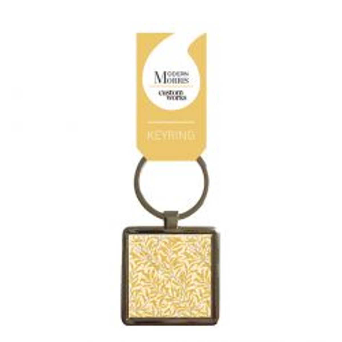 Customworks Metal Key Ring Morris Modern Willow Bough - Yellow - Nøglering