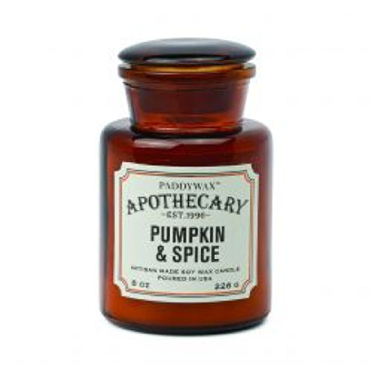 Paddywax Apothecary Glass Jar Candle 8 Oz./226g - Pumpkin Spice - Duftlys