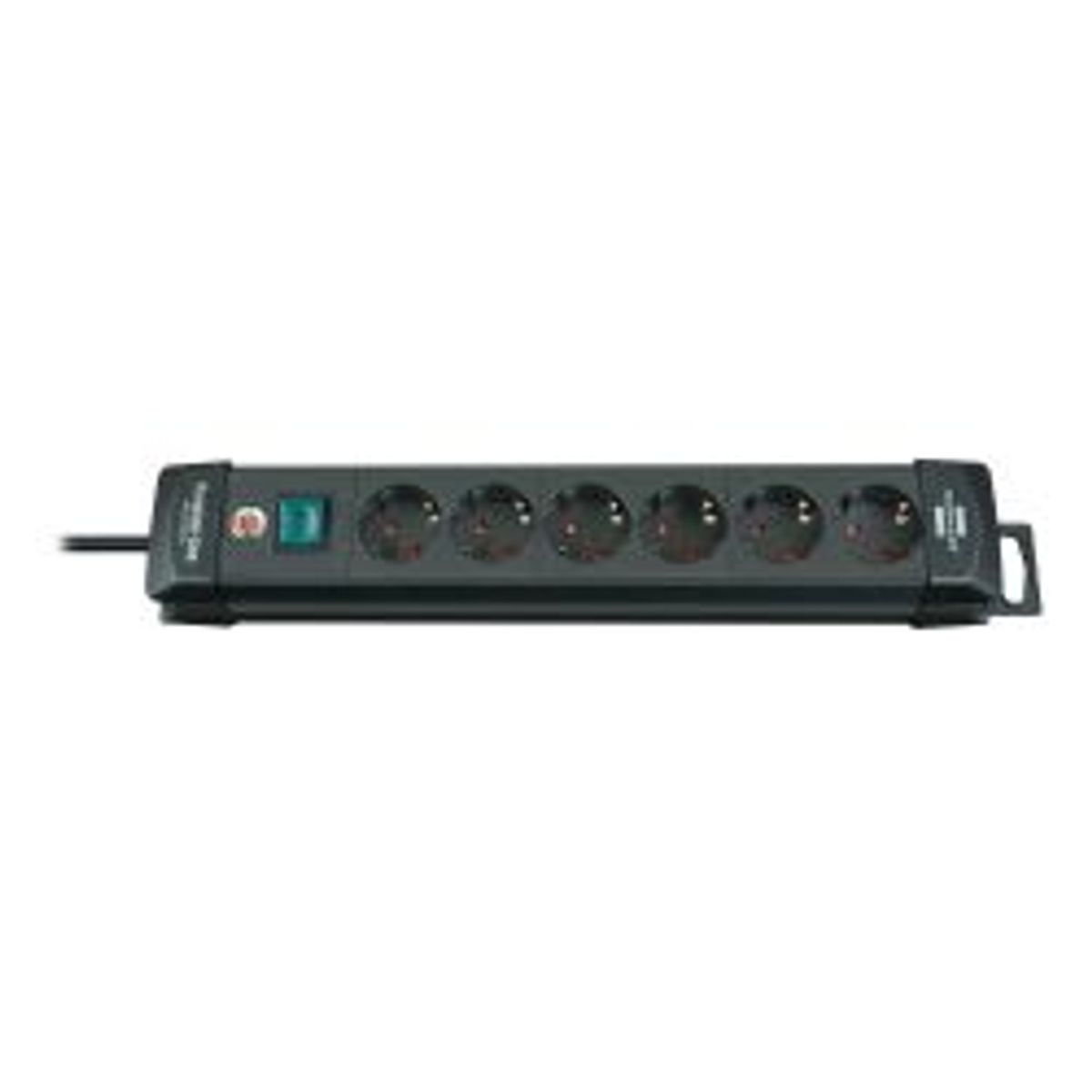 Brennenstuhl Power Strip, 6 Output Connectors, 3m Cable, Black