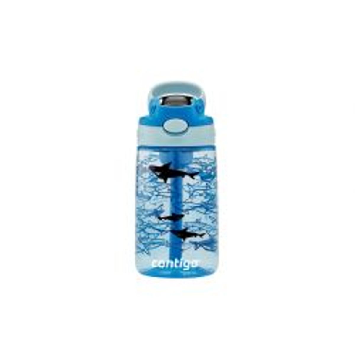 Contigo Easy Clean Blue Sharks, 420ml - AUTOSPOUT - Drikkeflaske