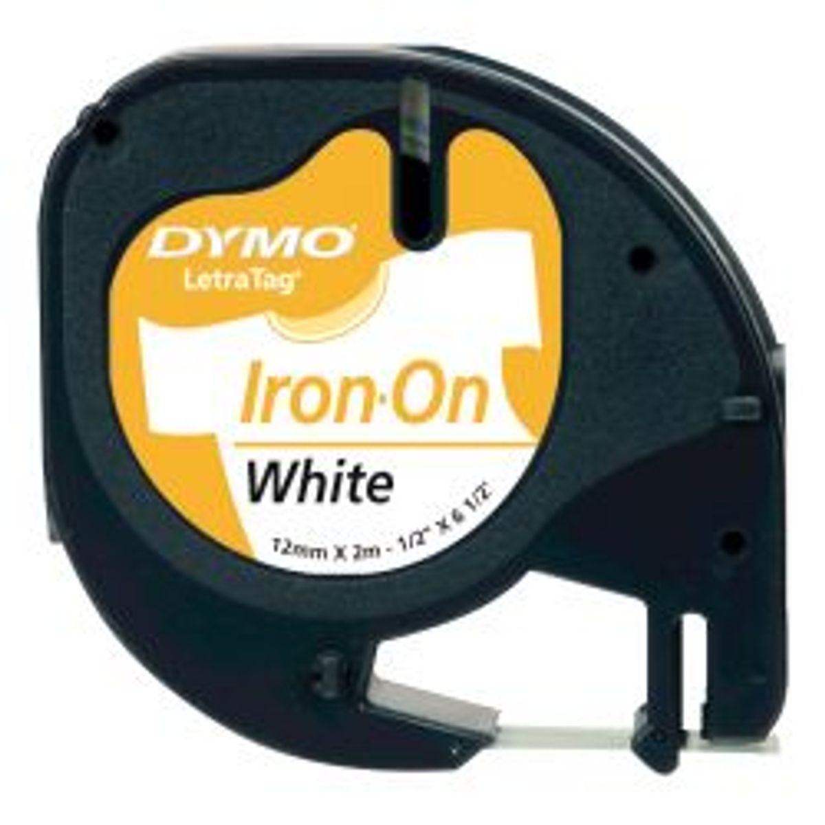 Dymo Letratag Fabric Iron-on Labels White 12mm, 2m