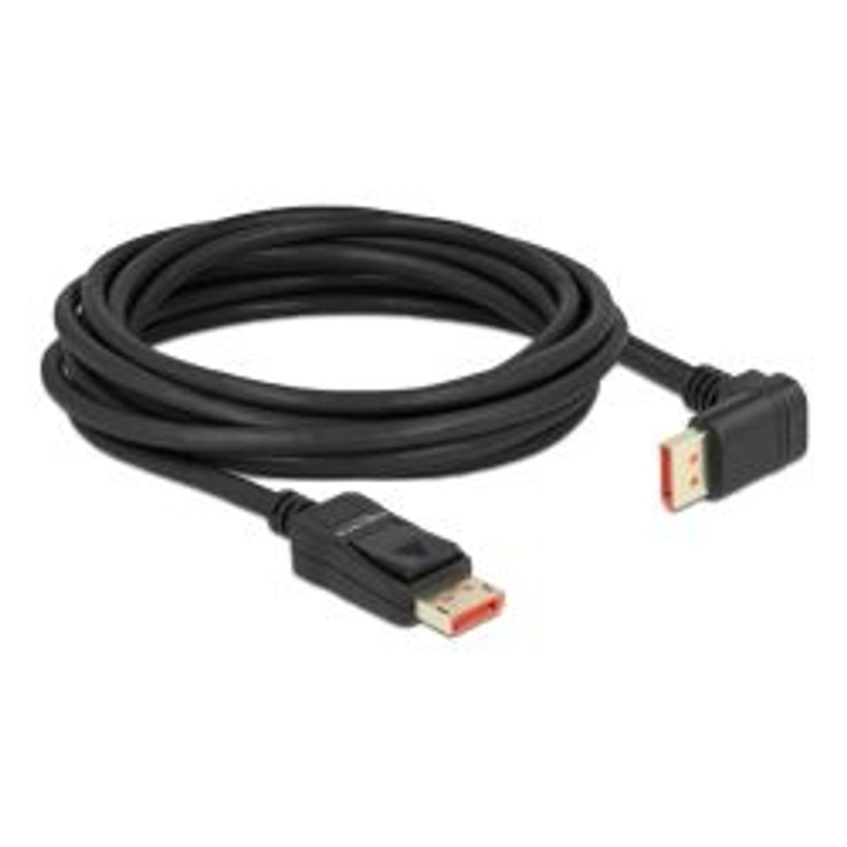 Delock Displayport Cable Male>male 90 ° Downwards Angled 8k 60 Hz 5m