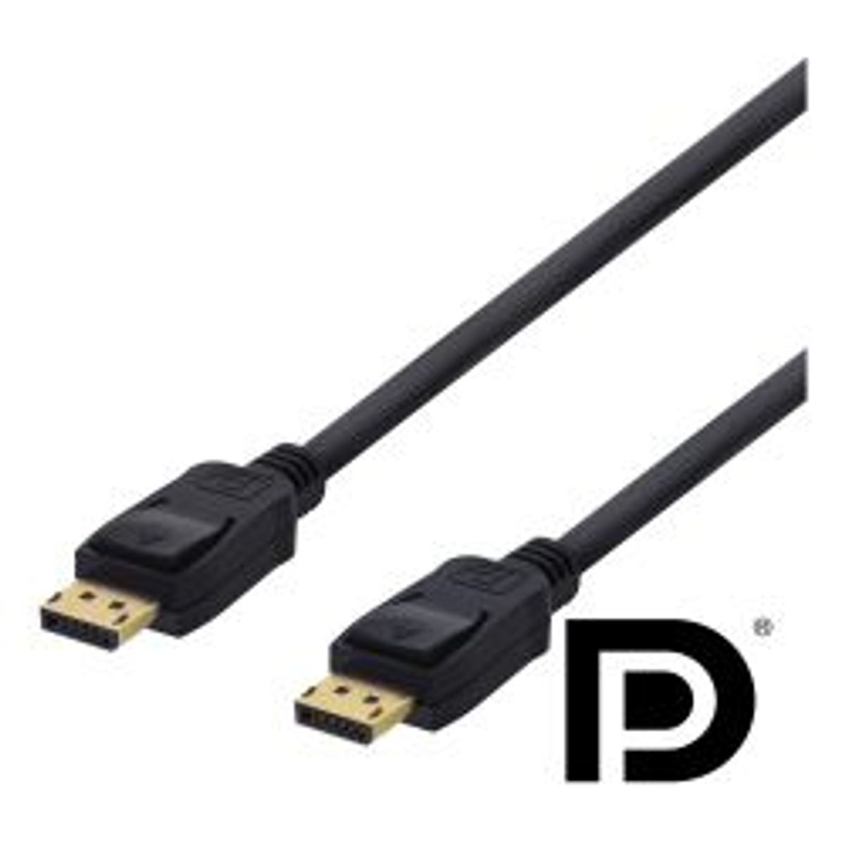 Deltaco Displayport Cable, 3m, 4k Uhd, Dp 1.2, Black - Ledning