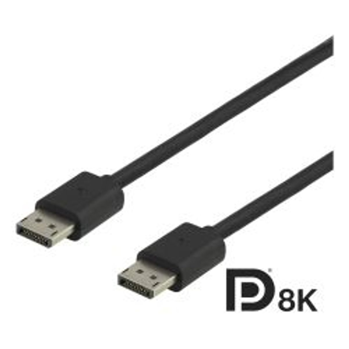 Deltaco Displayport Cable, Dp 1.4, 7680x4320 At 30hz, 3m, Black - Ledning