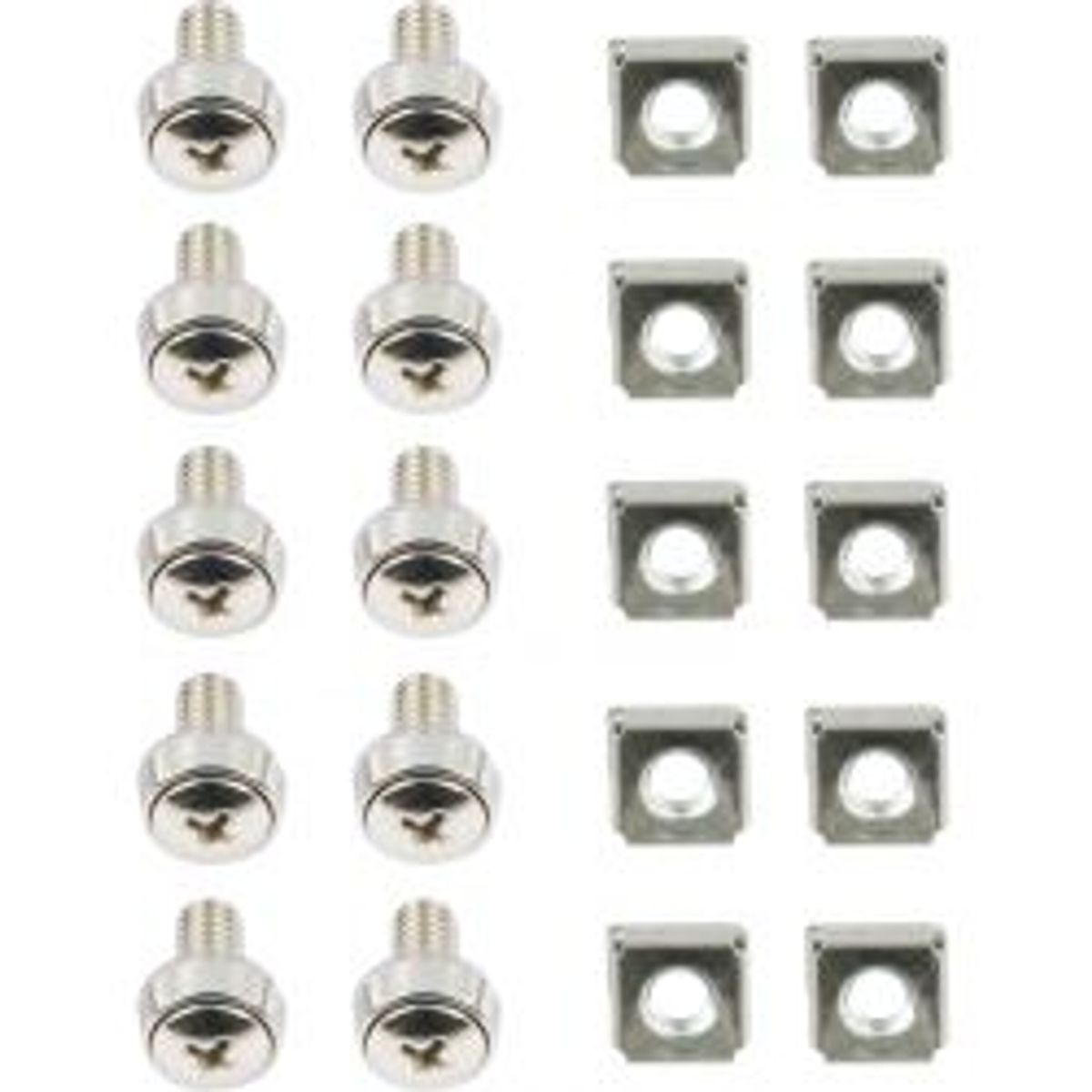 Deltaco M6 Screw Set, Star, (washers + Screws + Nuts) 10-pack - Værktøj