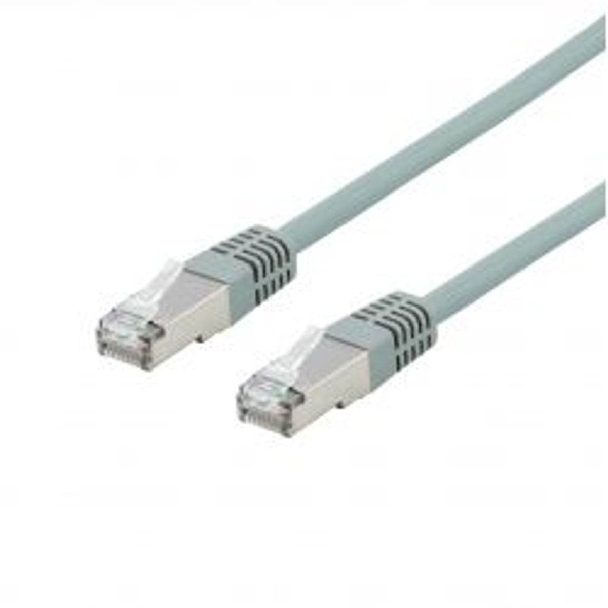 Deltaco U/ftp Cat6a Patch Cable, Lszh, 1m, Grey